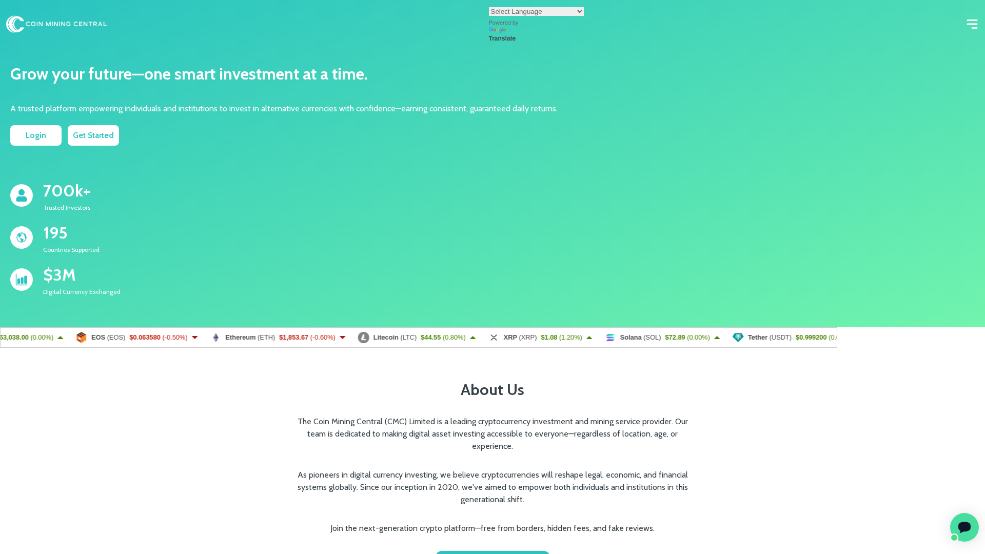 Screenshot of coinminingcentraltd.com