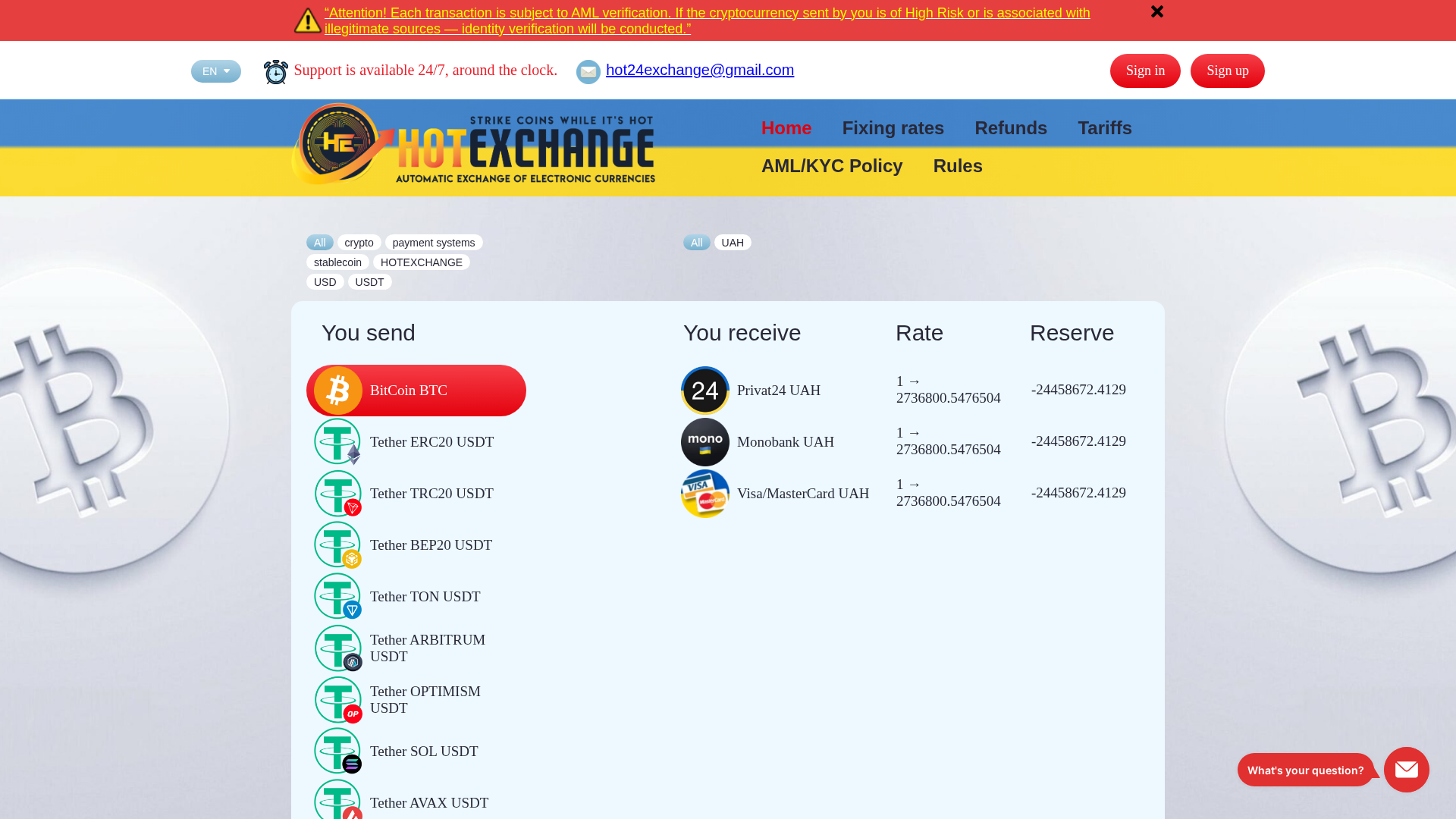 Screenshot of hot24.org