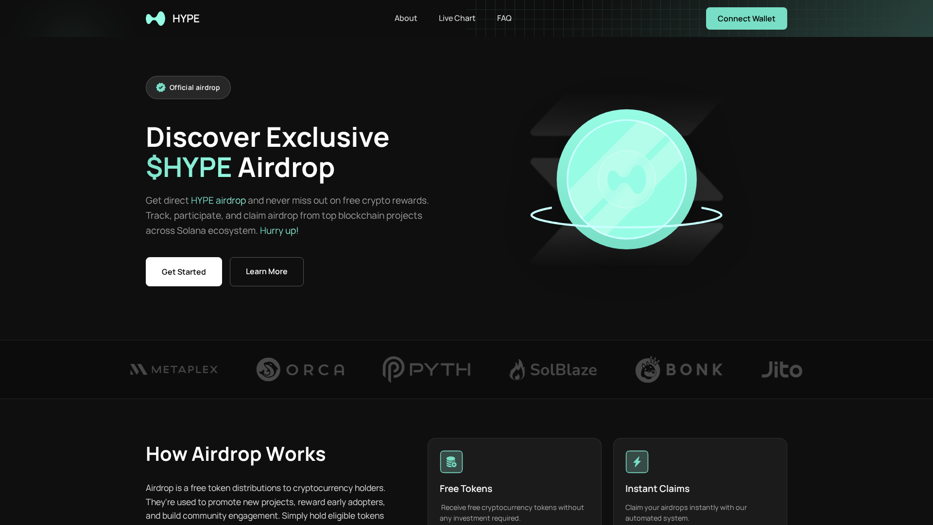 Screenshot of appliquidhyper.xyz