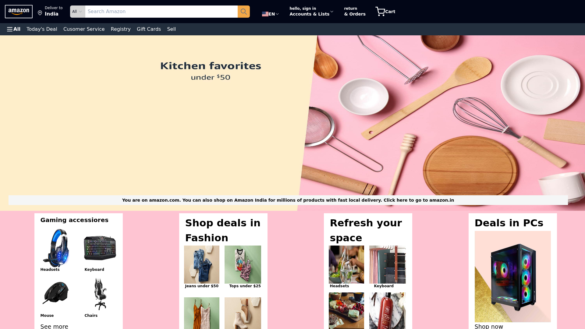 Screenshot of www.amazon-clone-rose-omega.vercel.app