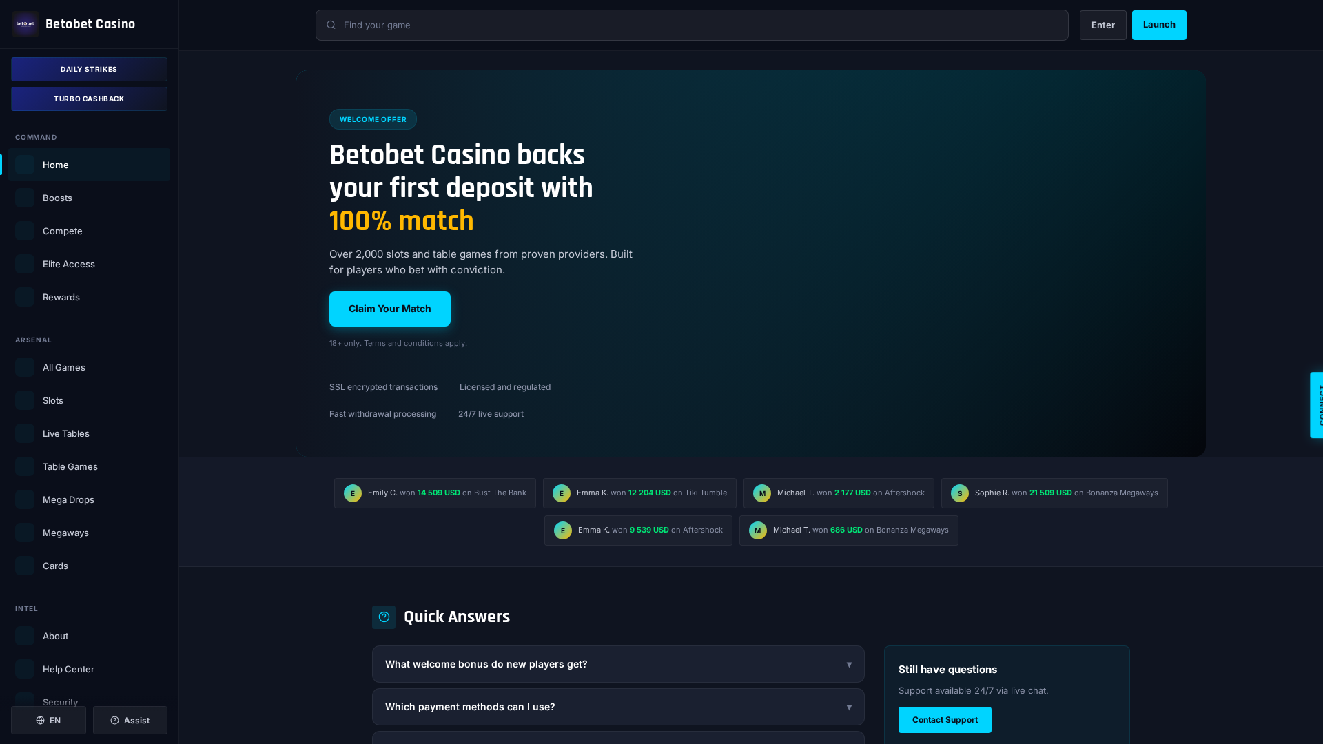 Screenshot of betobet-casino.org