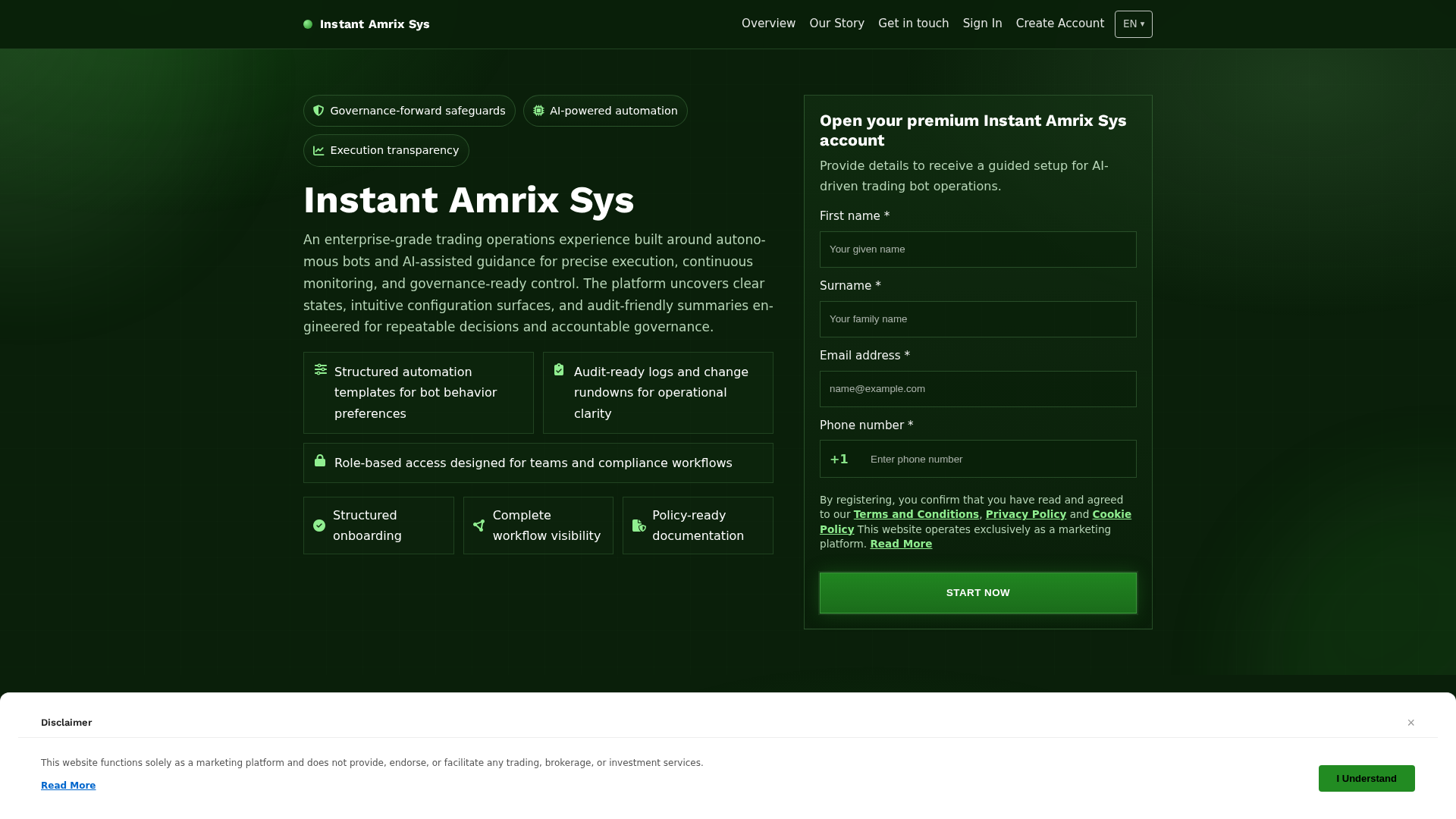 Screenshot of instantamrixsys.digital