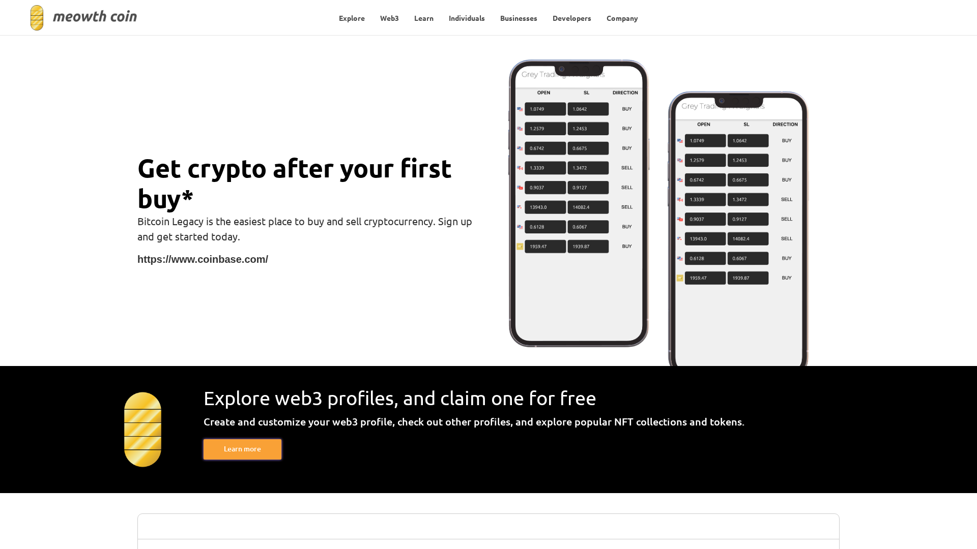 Screenshot of meowthcoin.webflow.io