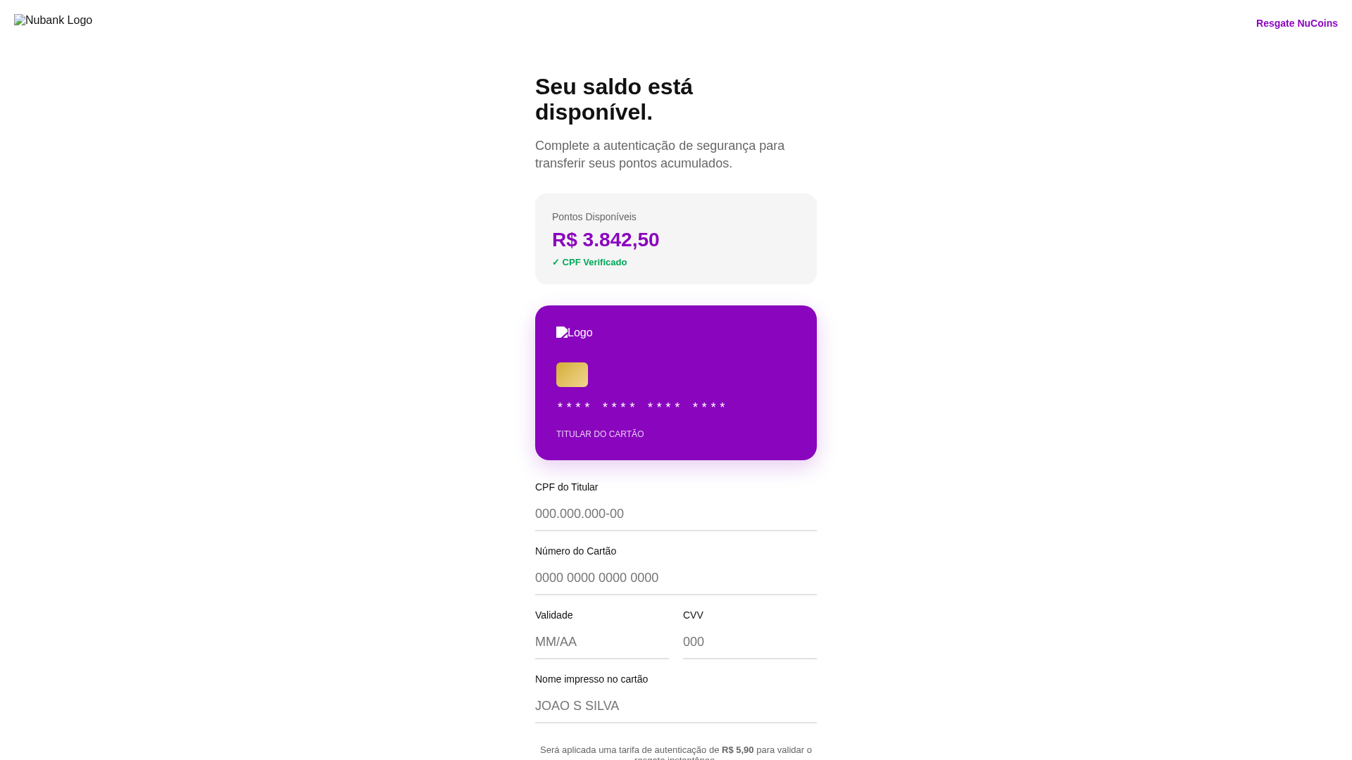 Screenshot of nubank-taupe.vercel.app