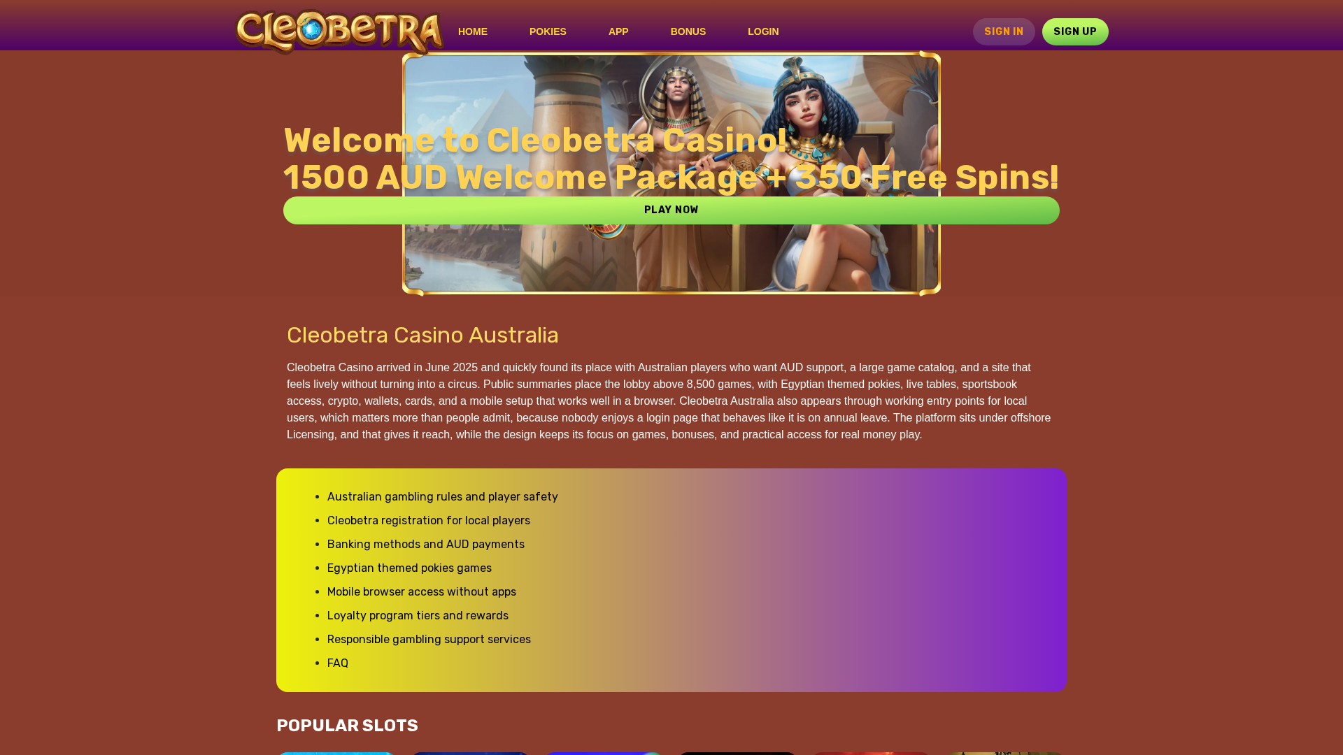 Screenshot of cleobetra-casino-australian.com