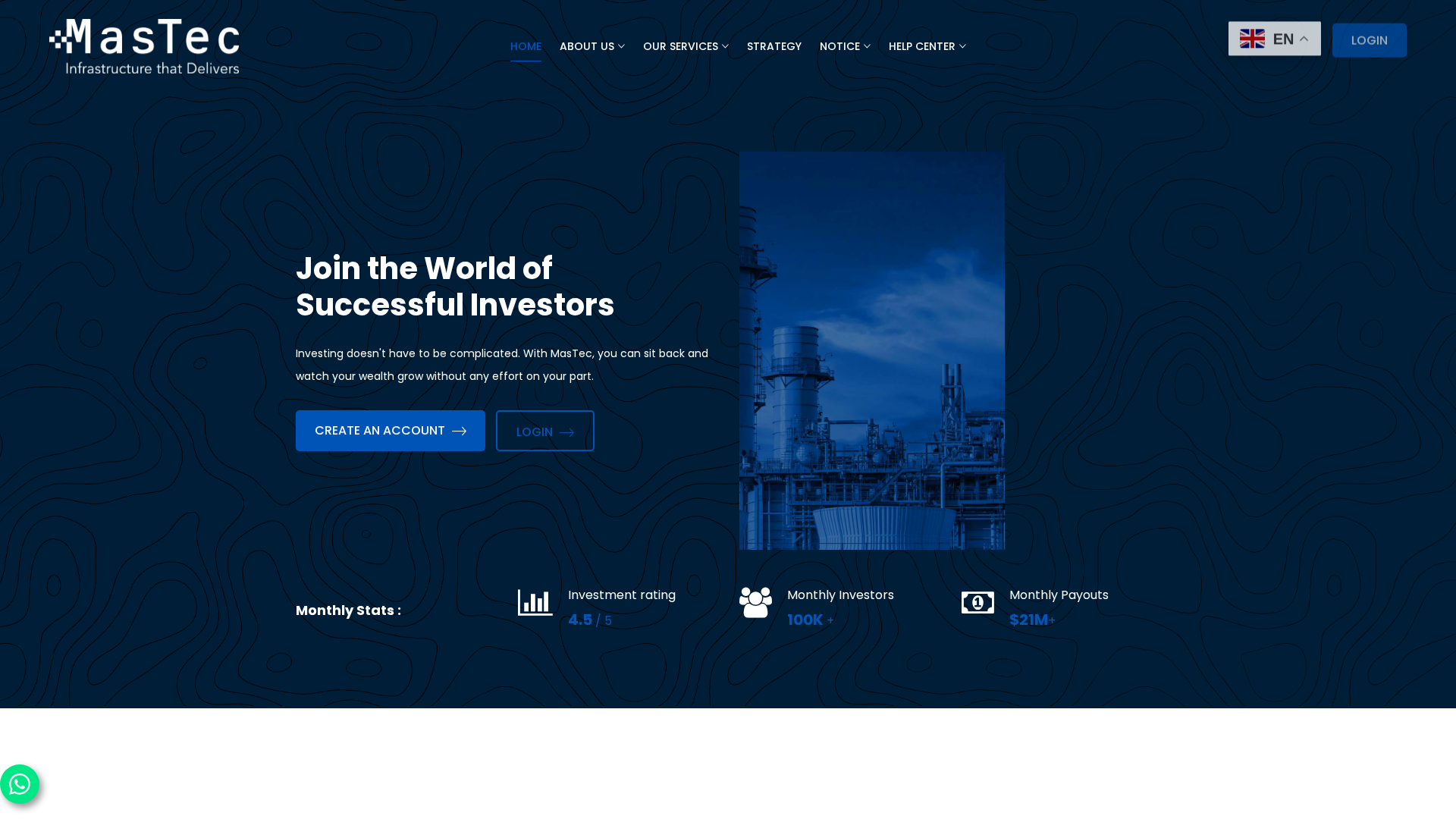 Screenshot of home.mastectrade.ltd