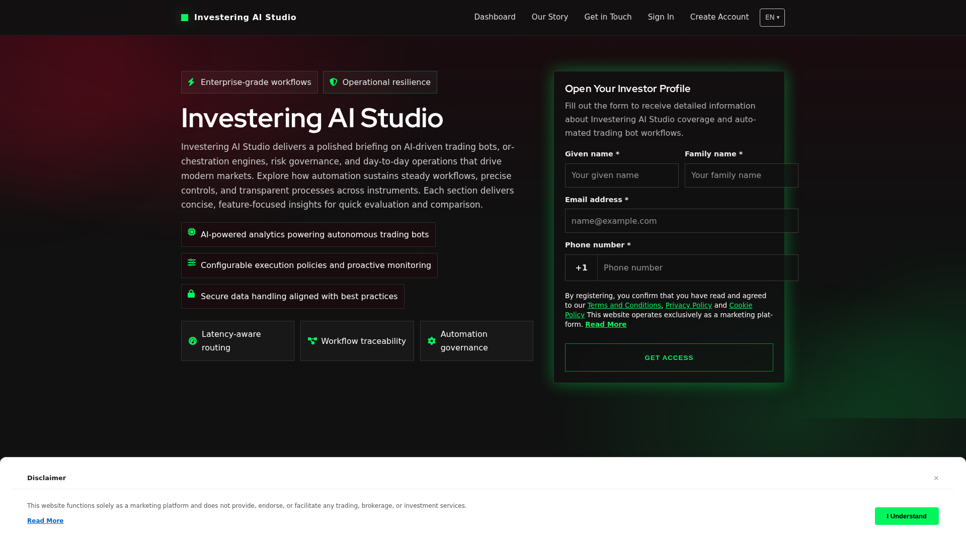 Screenshot of investeringappai.digital