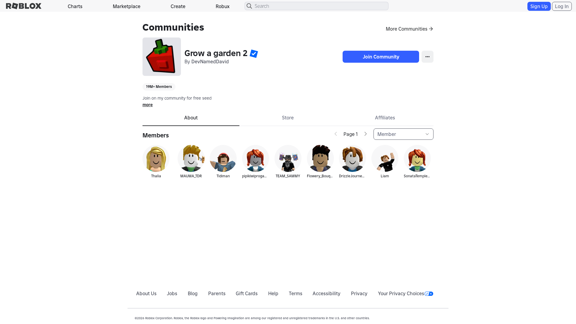 Screenshot of www.roblox.com.mu