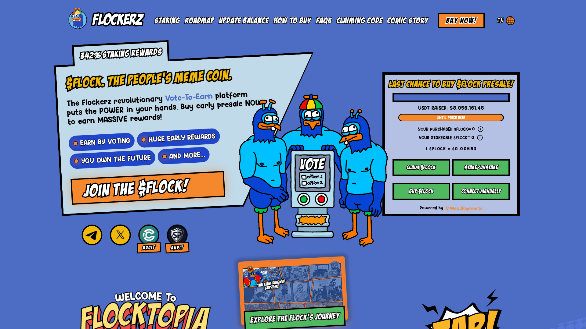 Screenshot of flockerztokenclaim.pages.dev