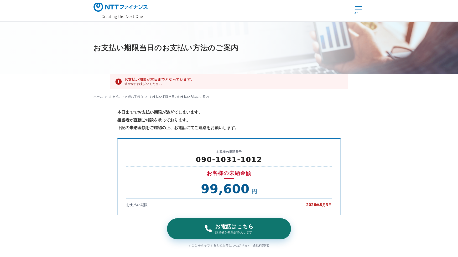Screenshot of ntt-fin.com