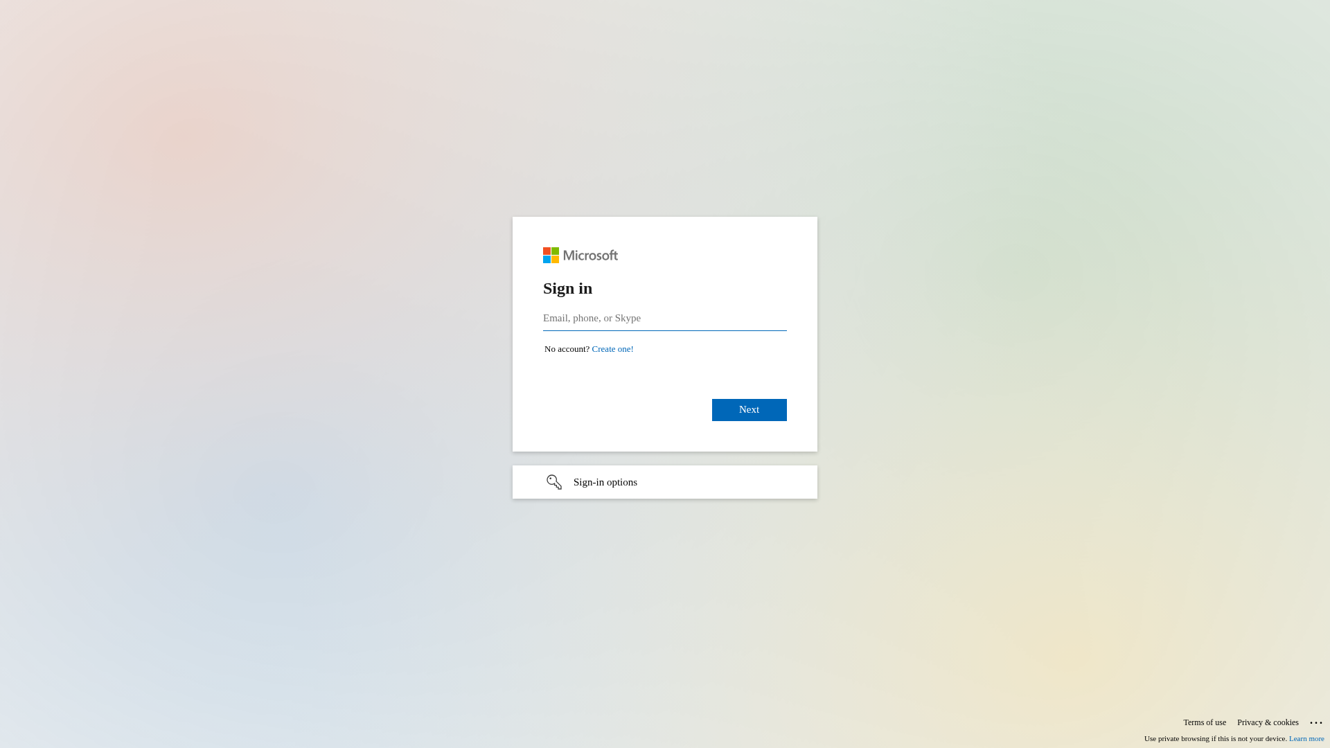 Screenshot of loginlivedrive.com