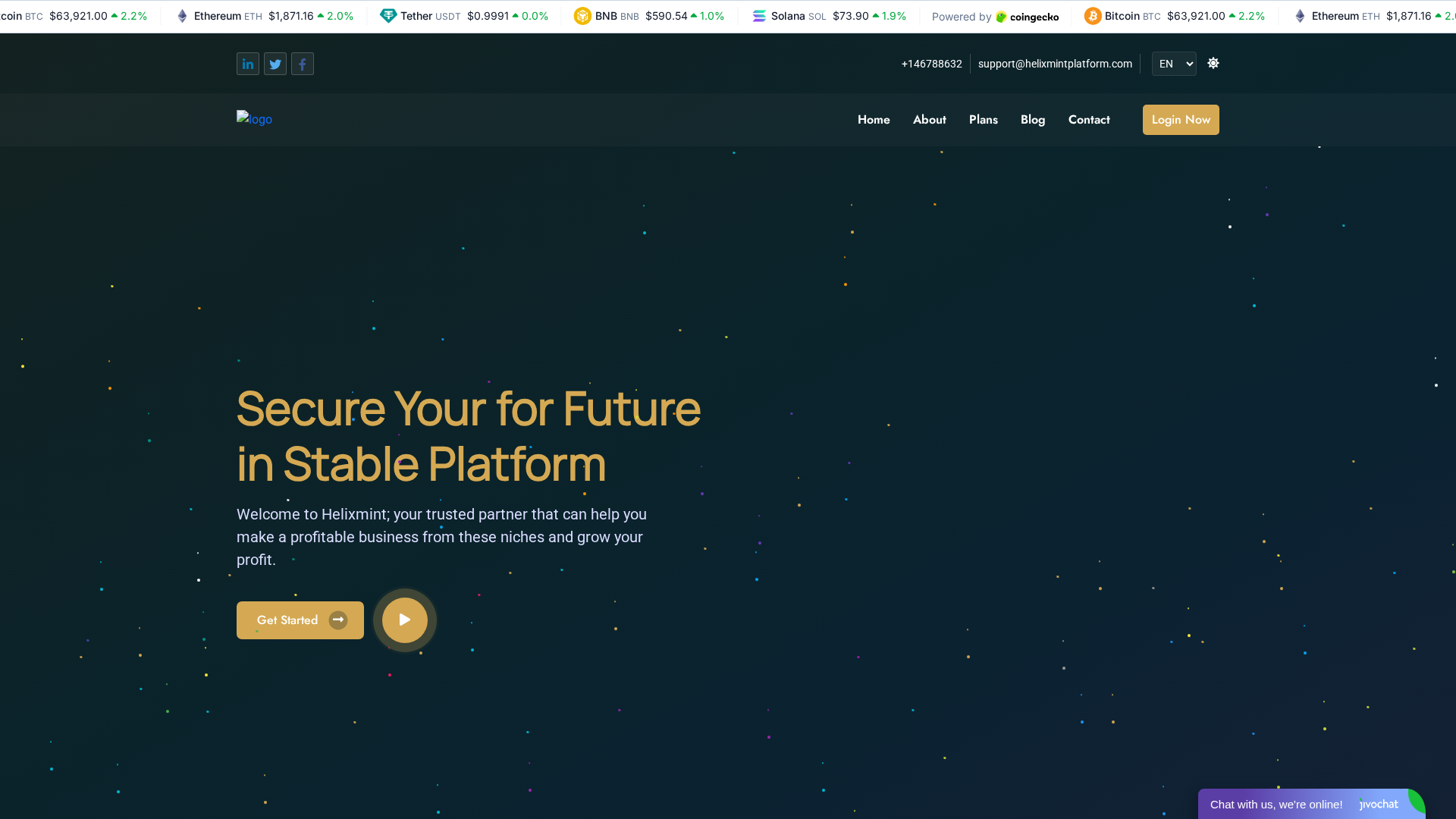 Screenshot of helixmintplatform.com