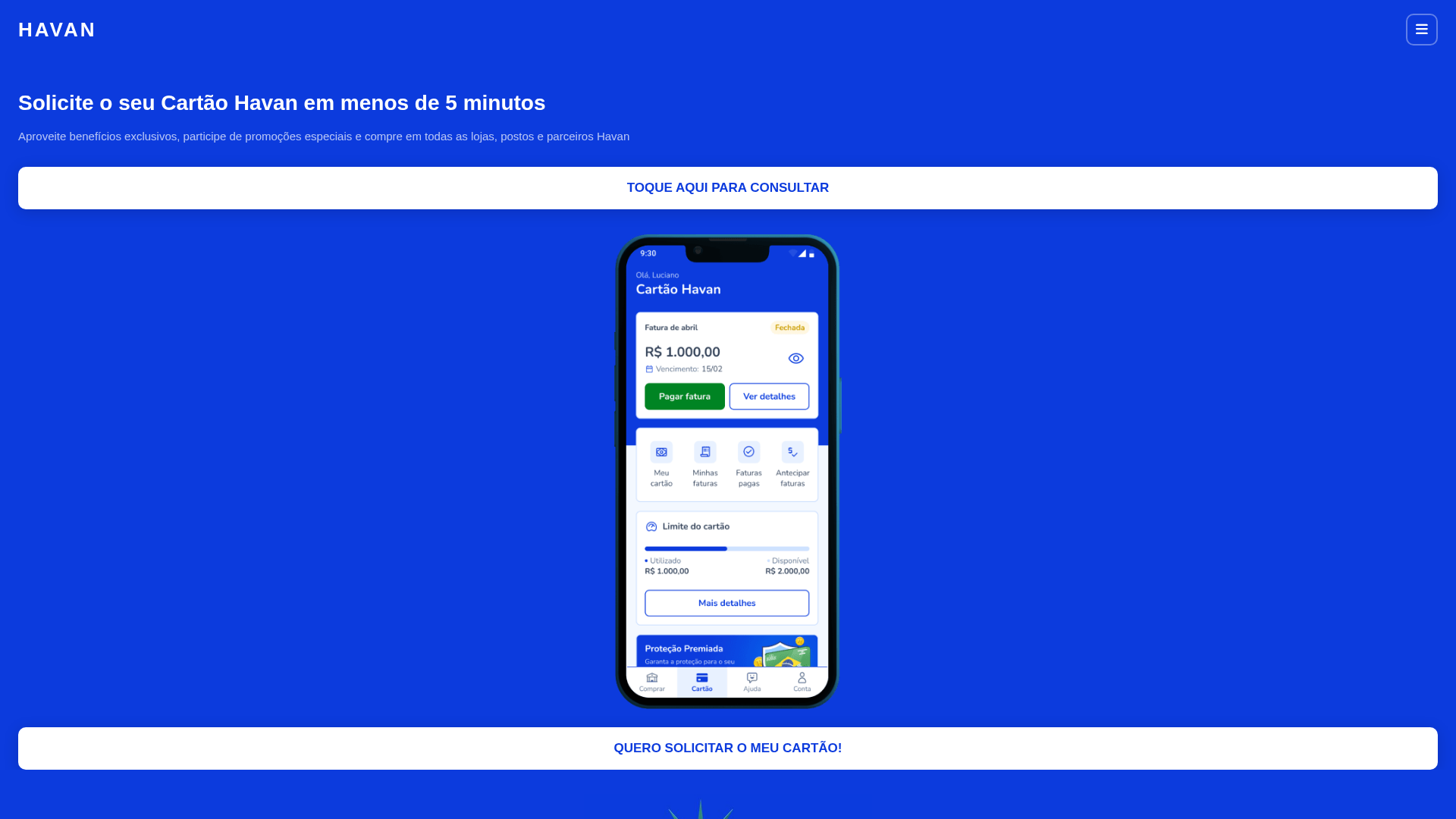 Screenshot of liberacartaohavan.vercel.app