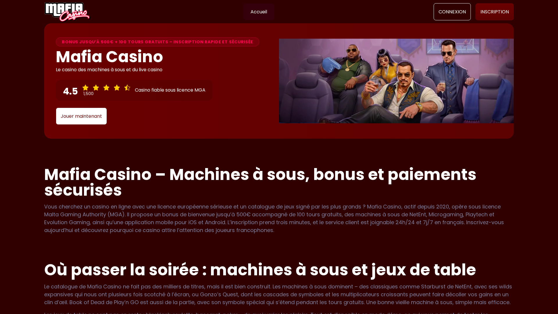 Screenshot of casinos-mafia-france.com