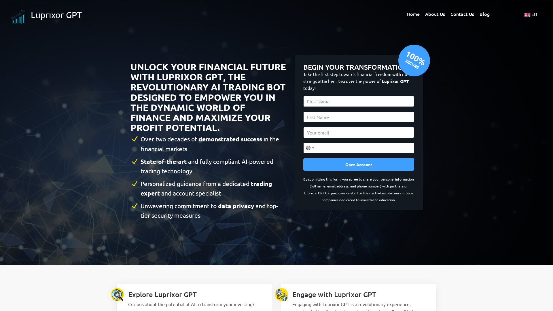 Screenshot of luprixorgptapp.net