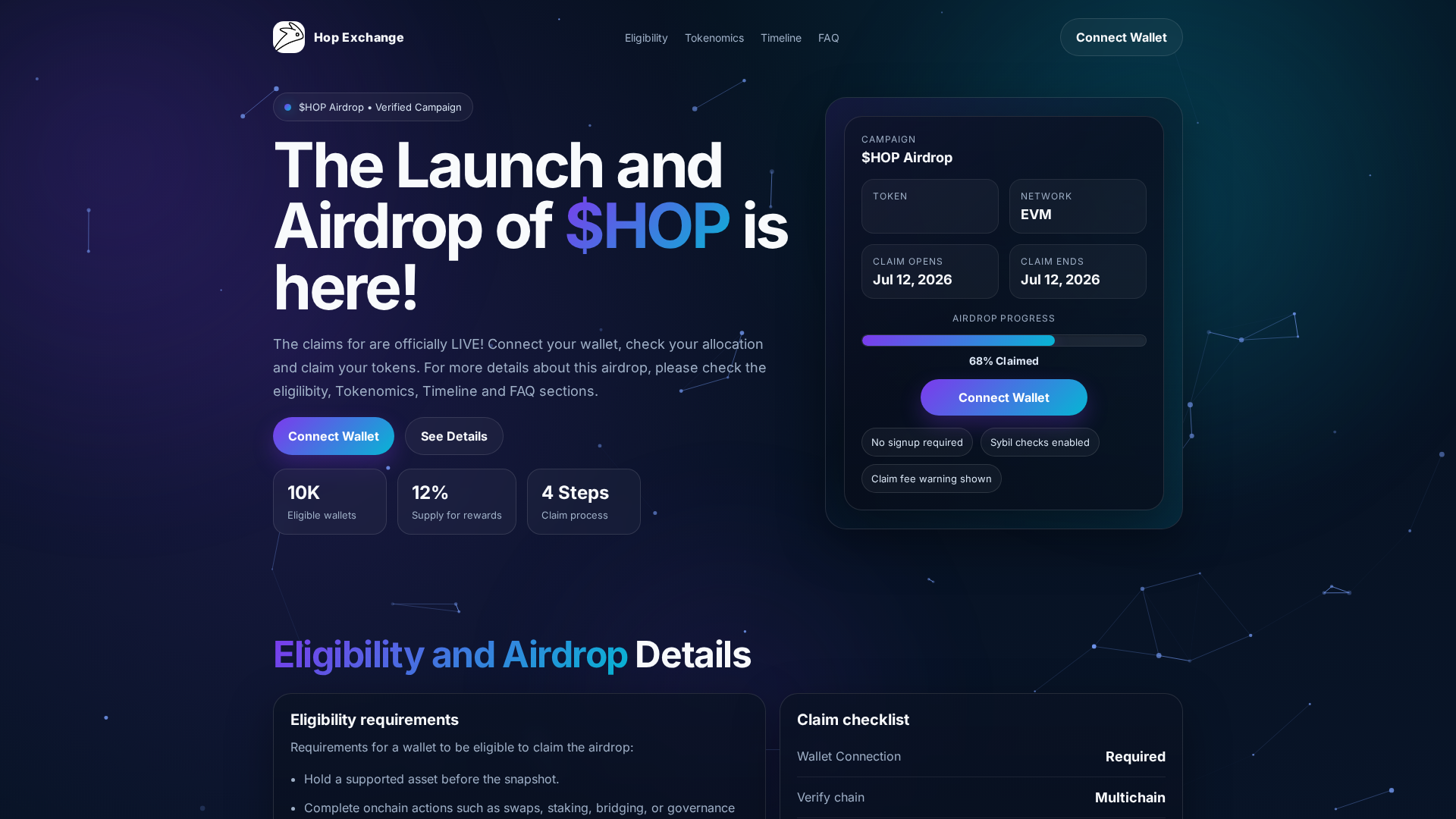 Screenshot of hopexchange.live
