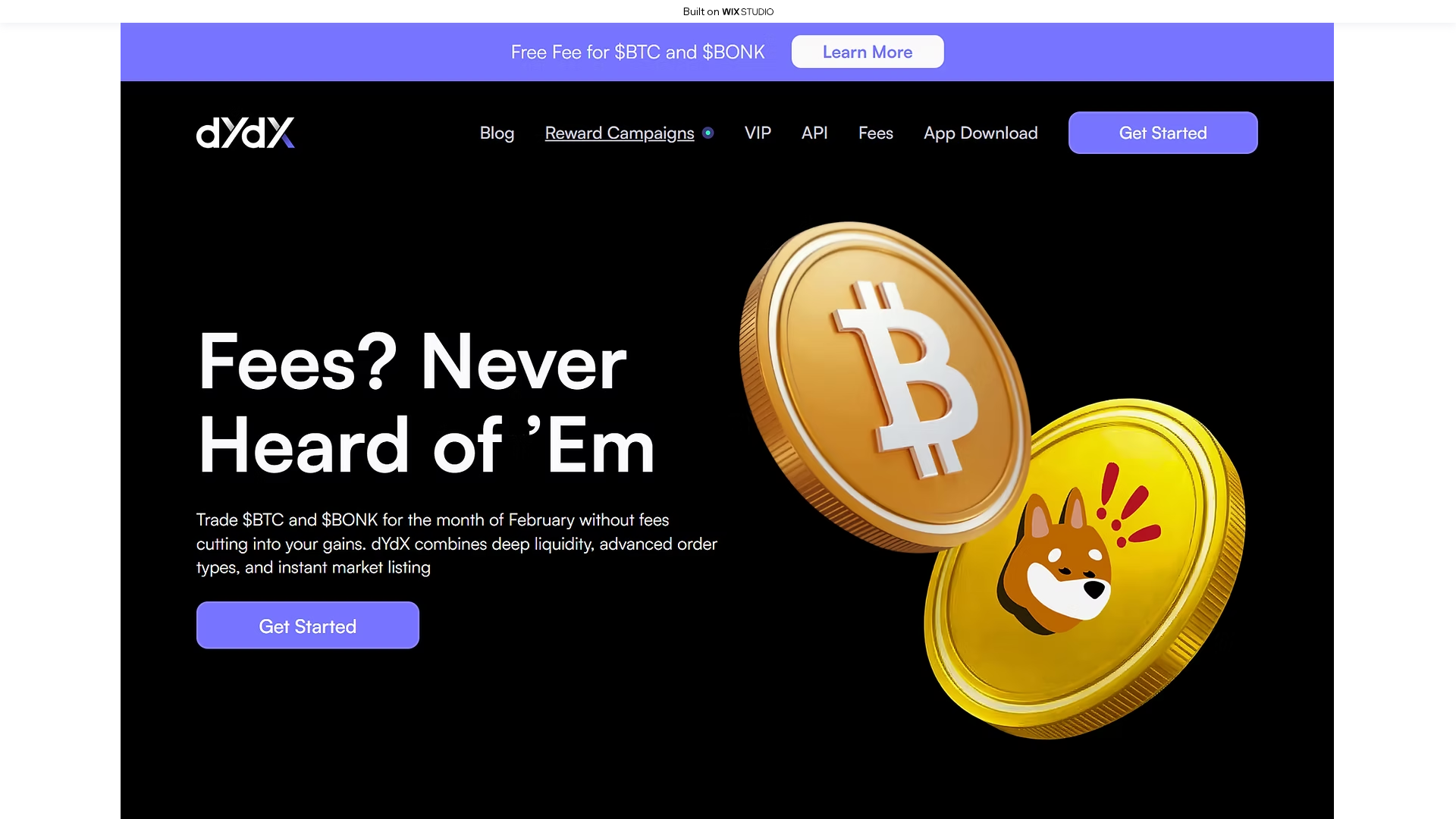 Screenshot of started-dydaxx.wixstudio.com