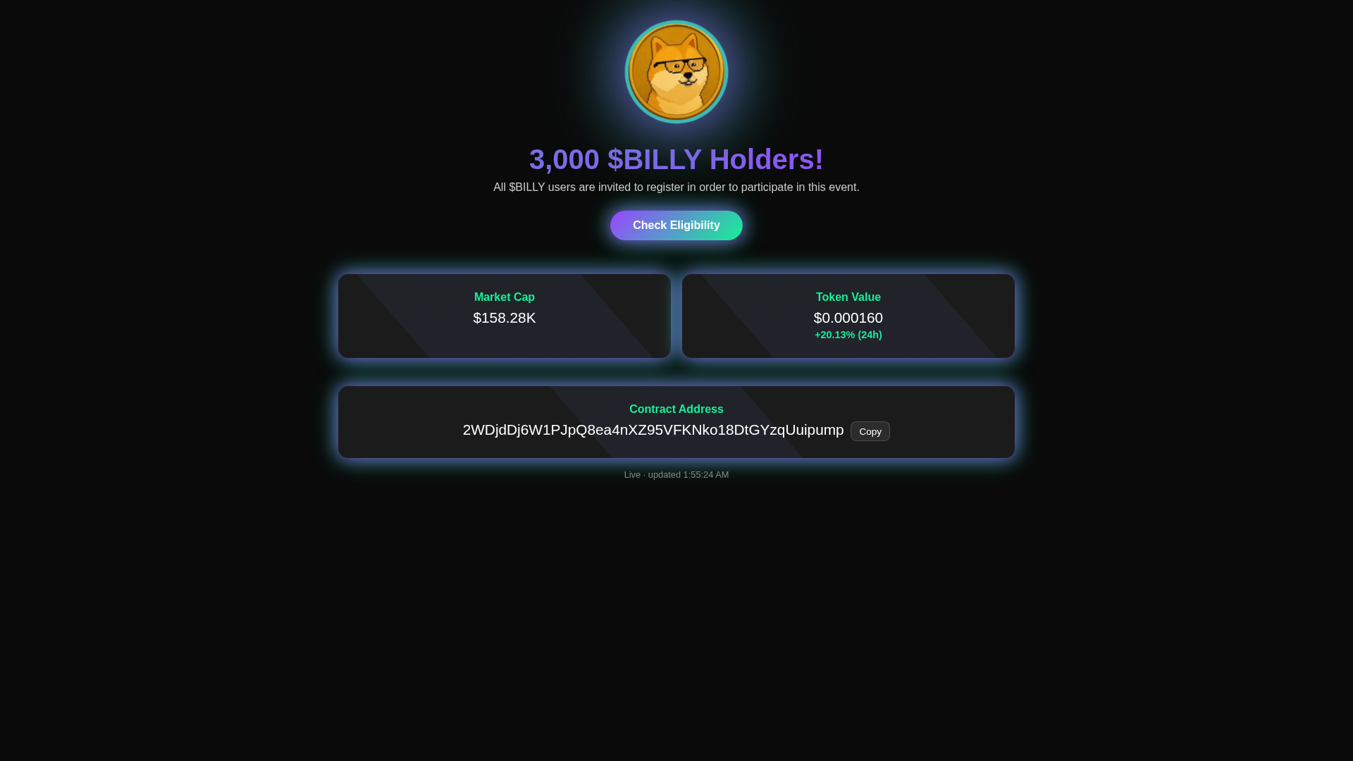 Screenshot of billycoin-sol.xyz