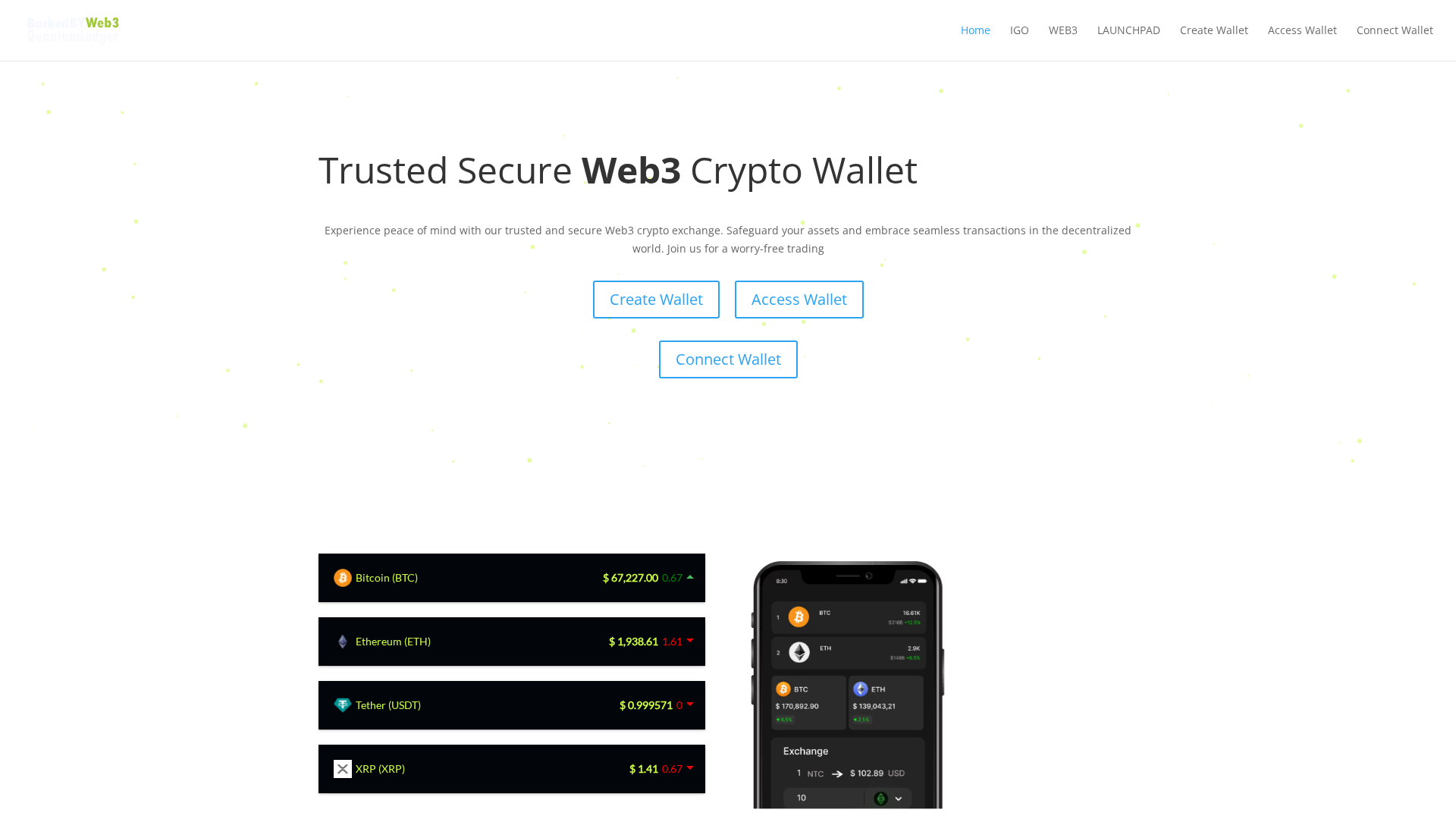 Screenshot of backedupweb3quantumledger.com