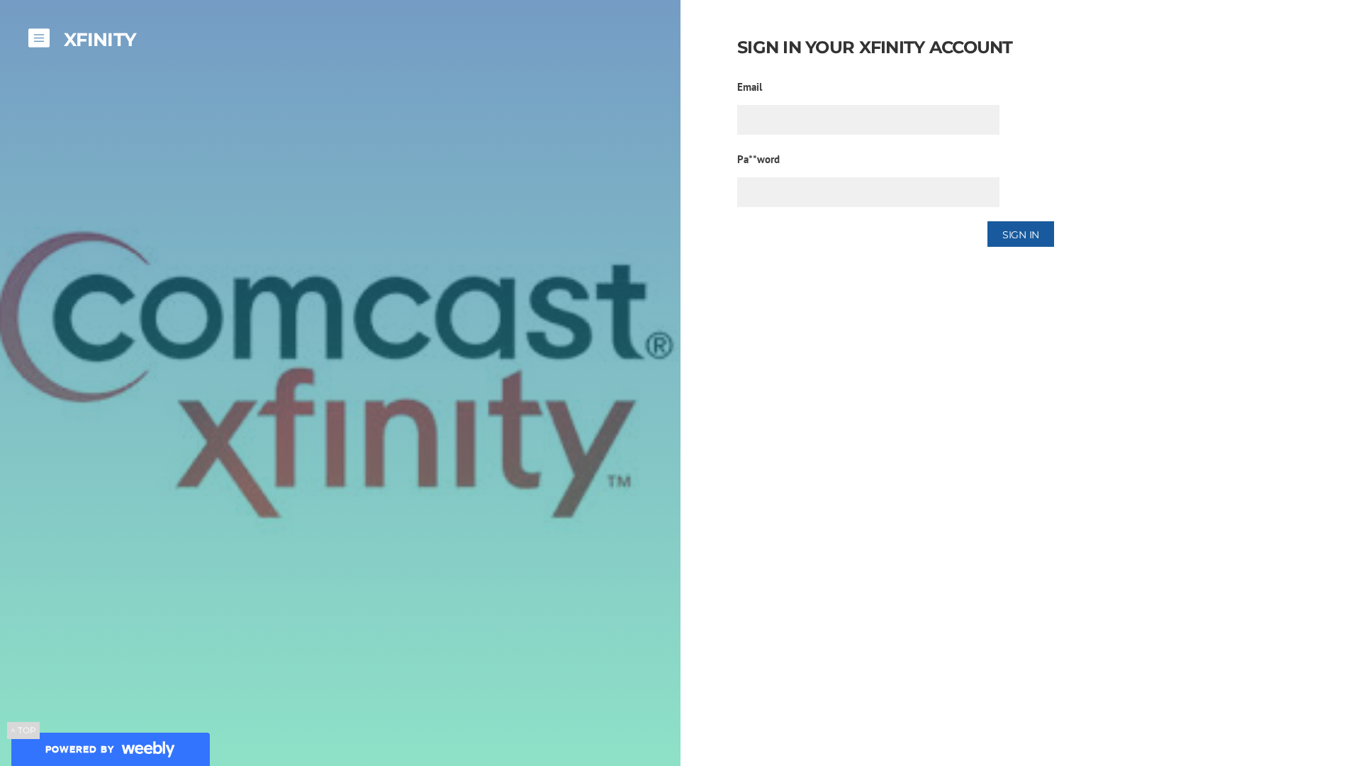 Screenshot of comcastmailsignin.weebly.com