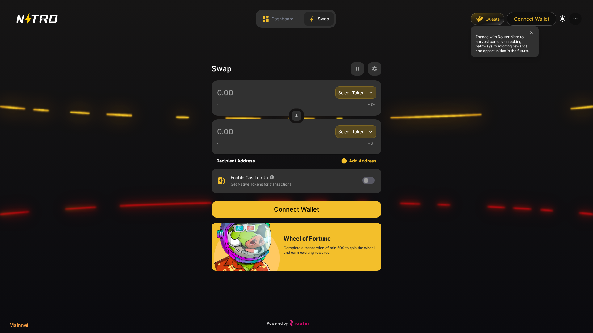 Screenshot of nitro-swap.pages.dev