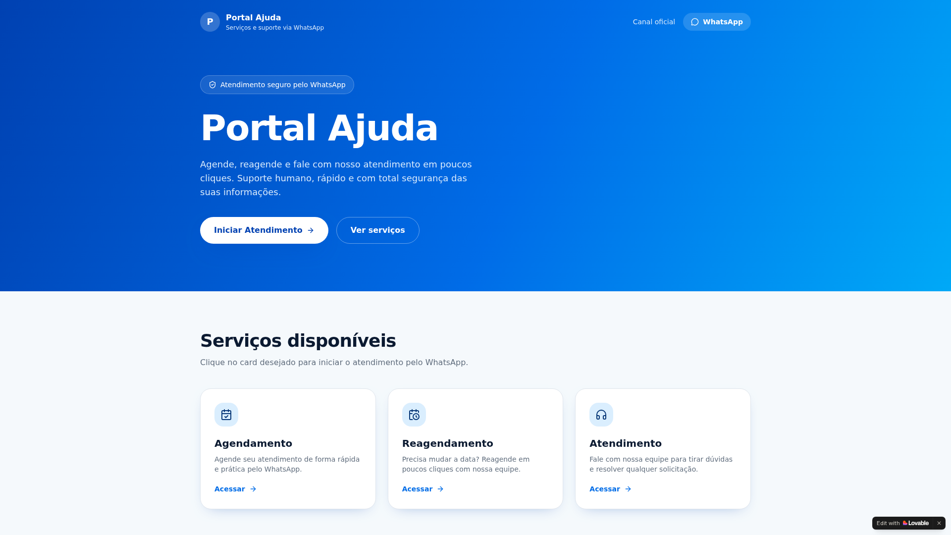Screenshot of portalclienteprev.lovable.app