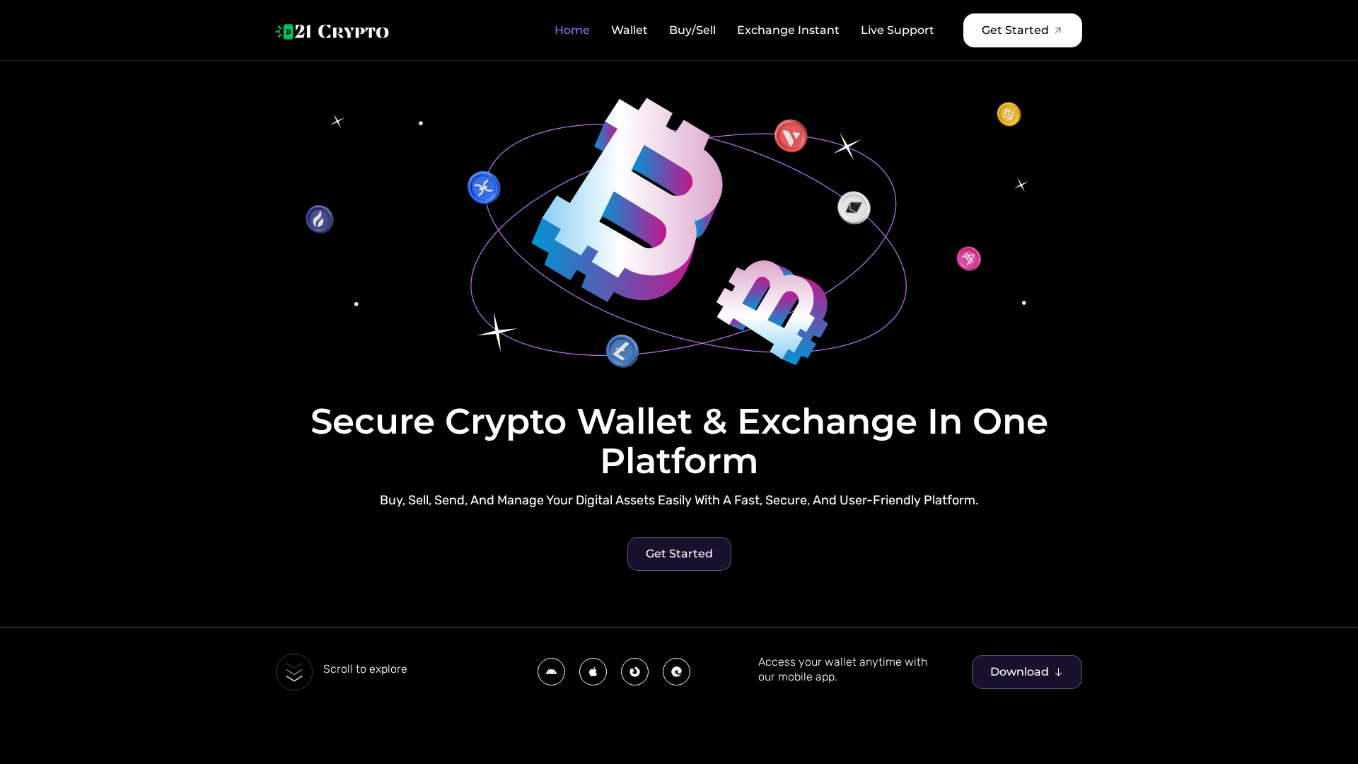 Screenshot of 21crypto.io