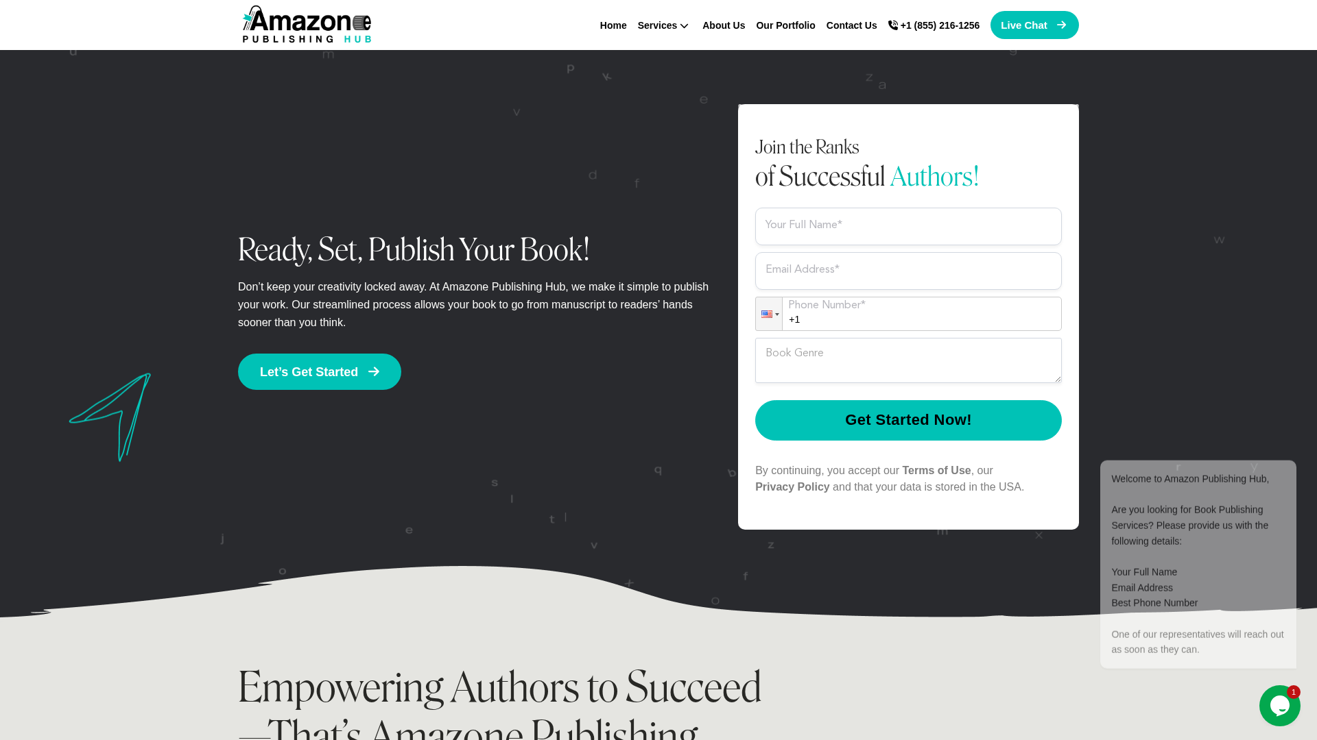 Screenshot of amazonepublishinghub.com