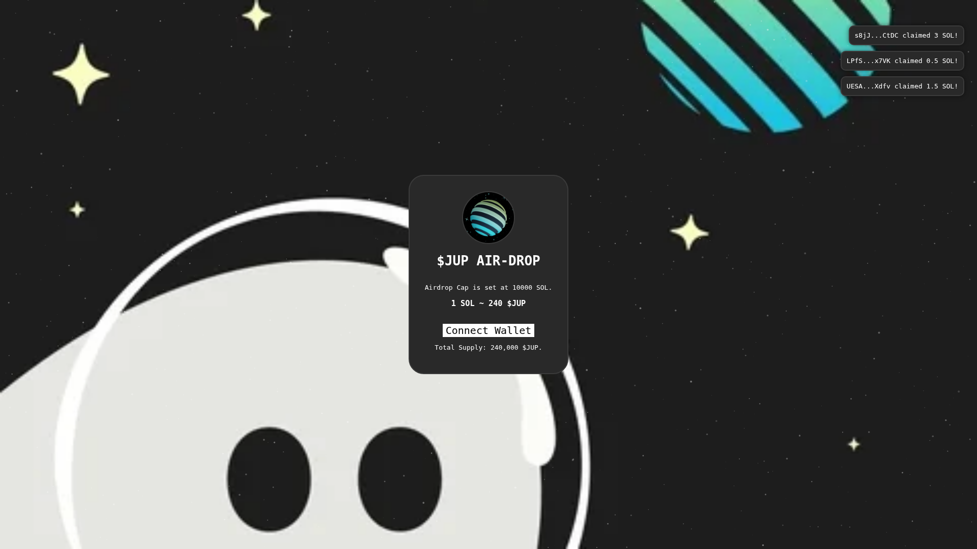 Screenshot of jupiterexchange-airdrop.pages.dev