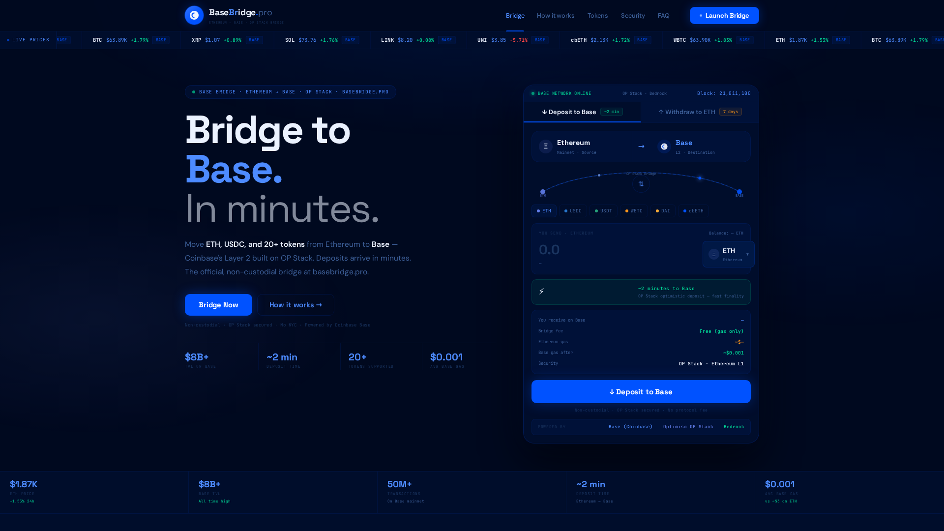 Screenshot of basebridge.pro