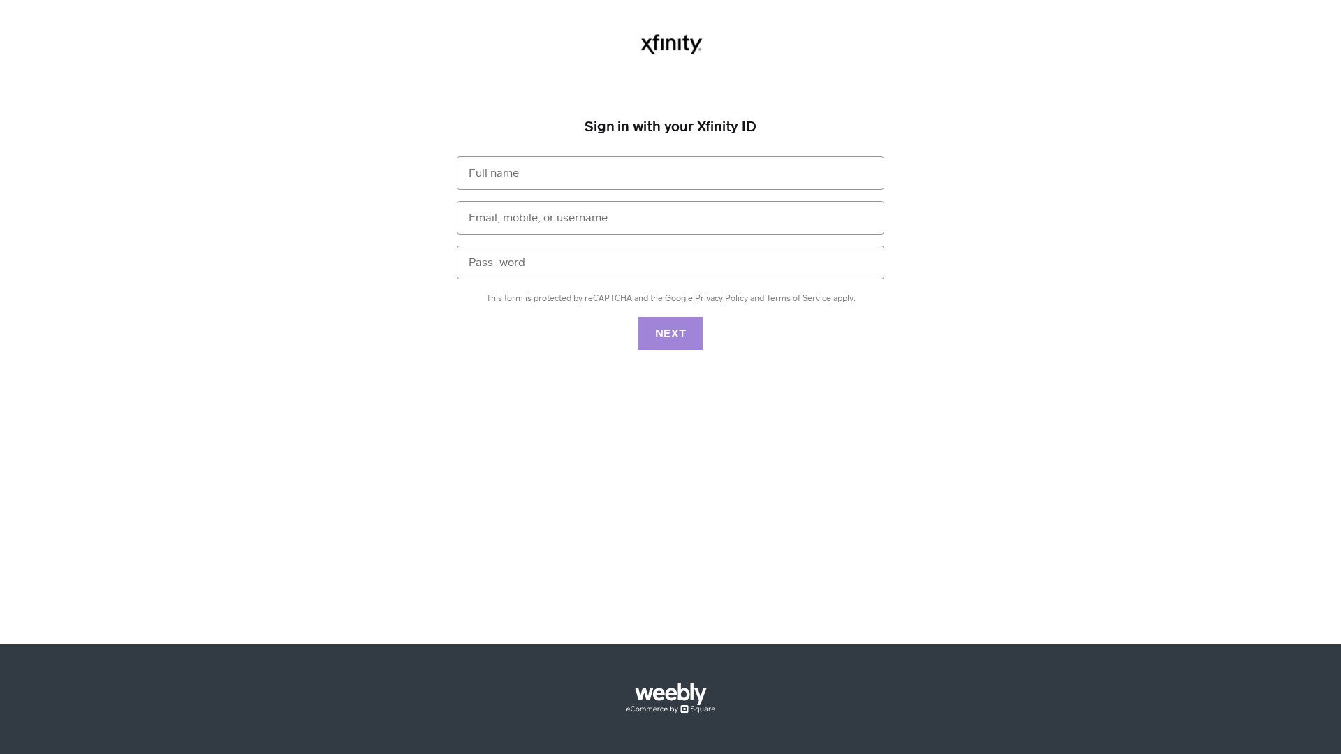Screenshot of comcast-webmail-service.weebly.com