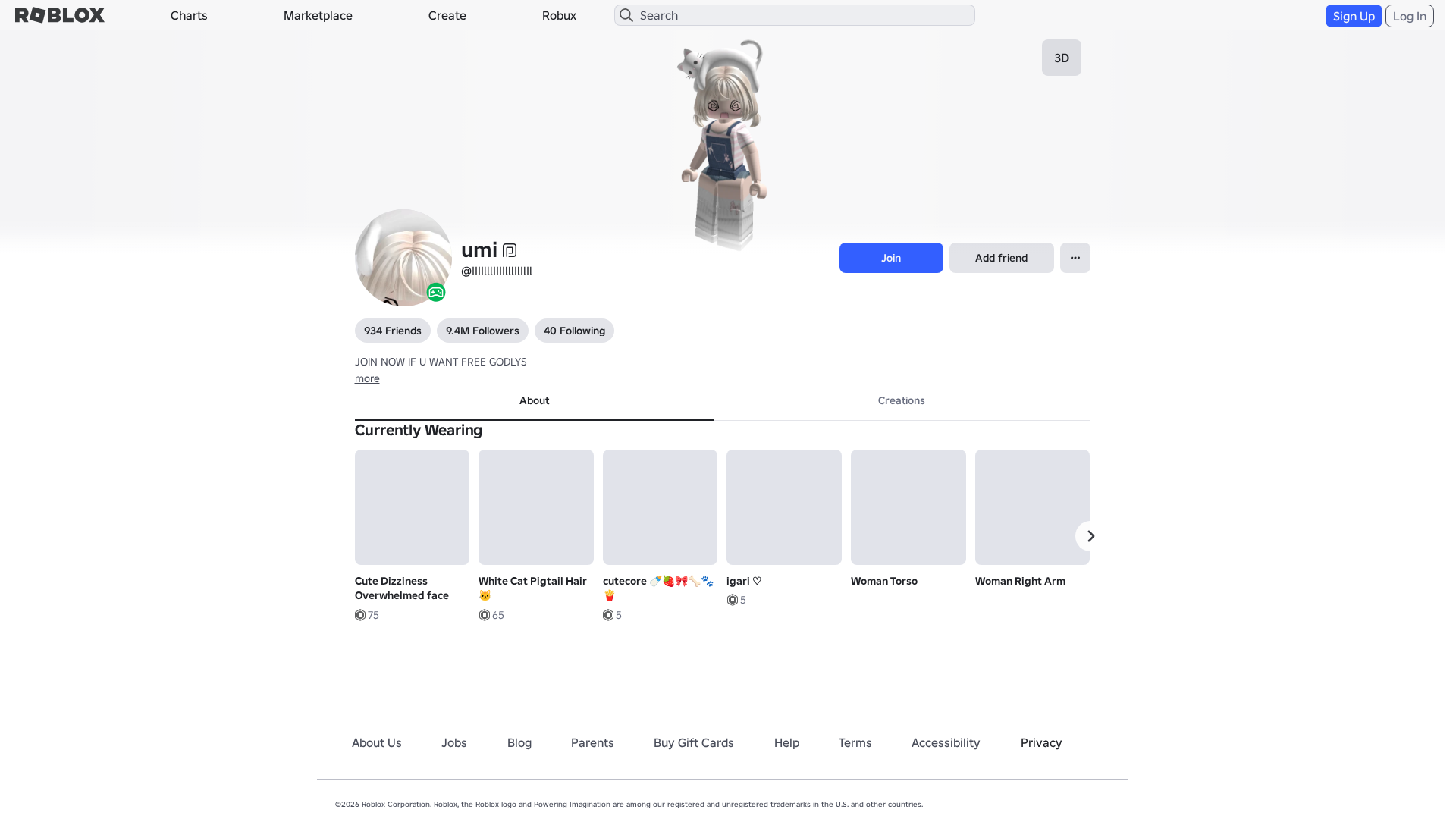 Screenshot of www.roblox.com.ml