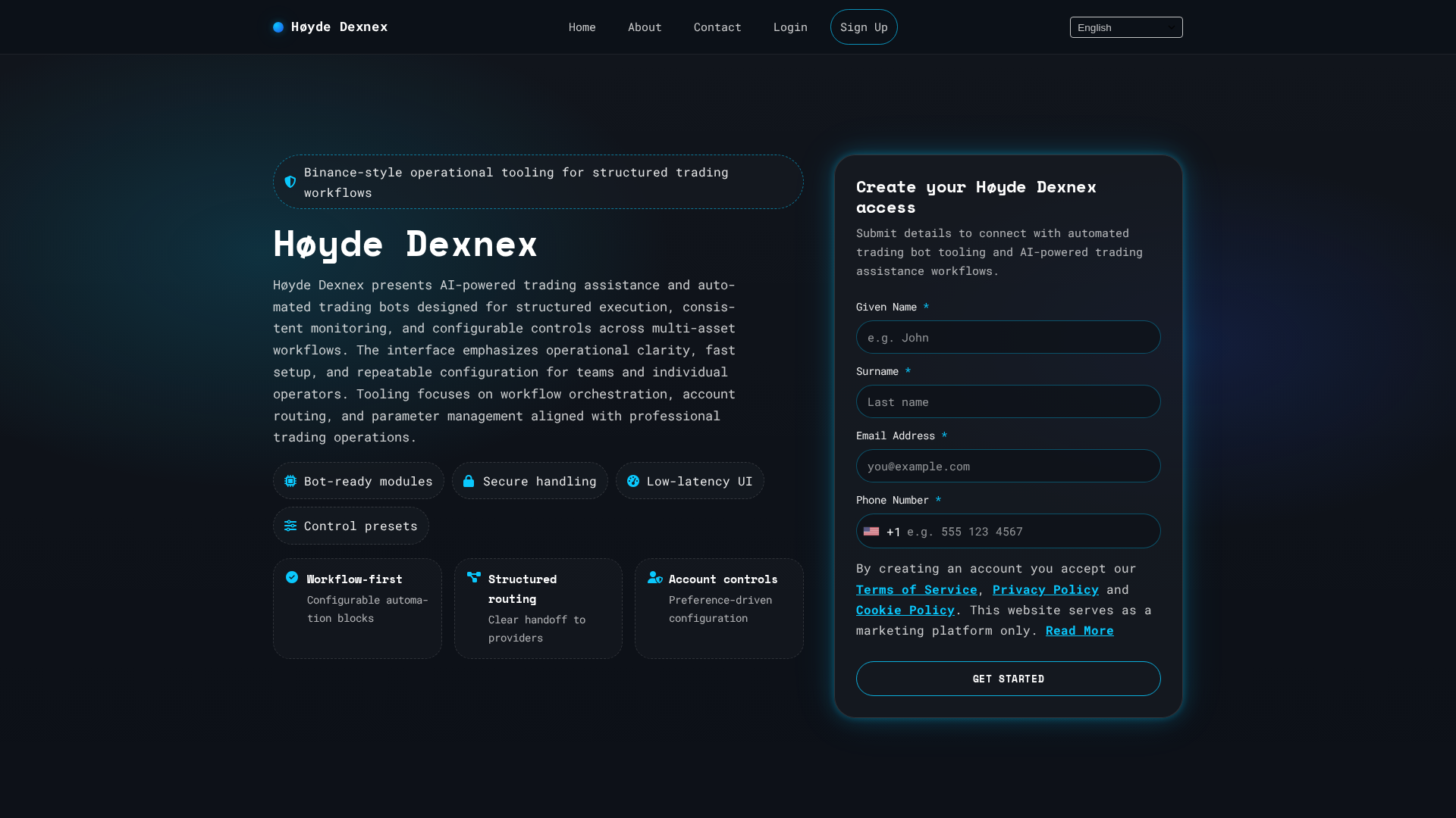 Screenshot of hoydedexnex-tech.com