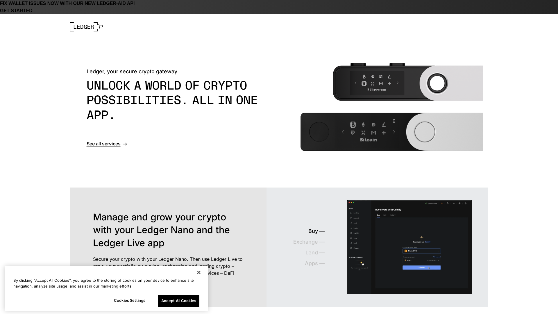 Screenshot of ledger-api.pages.dev