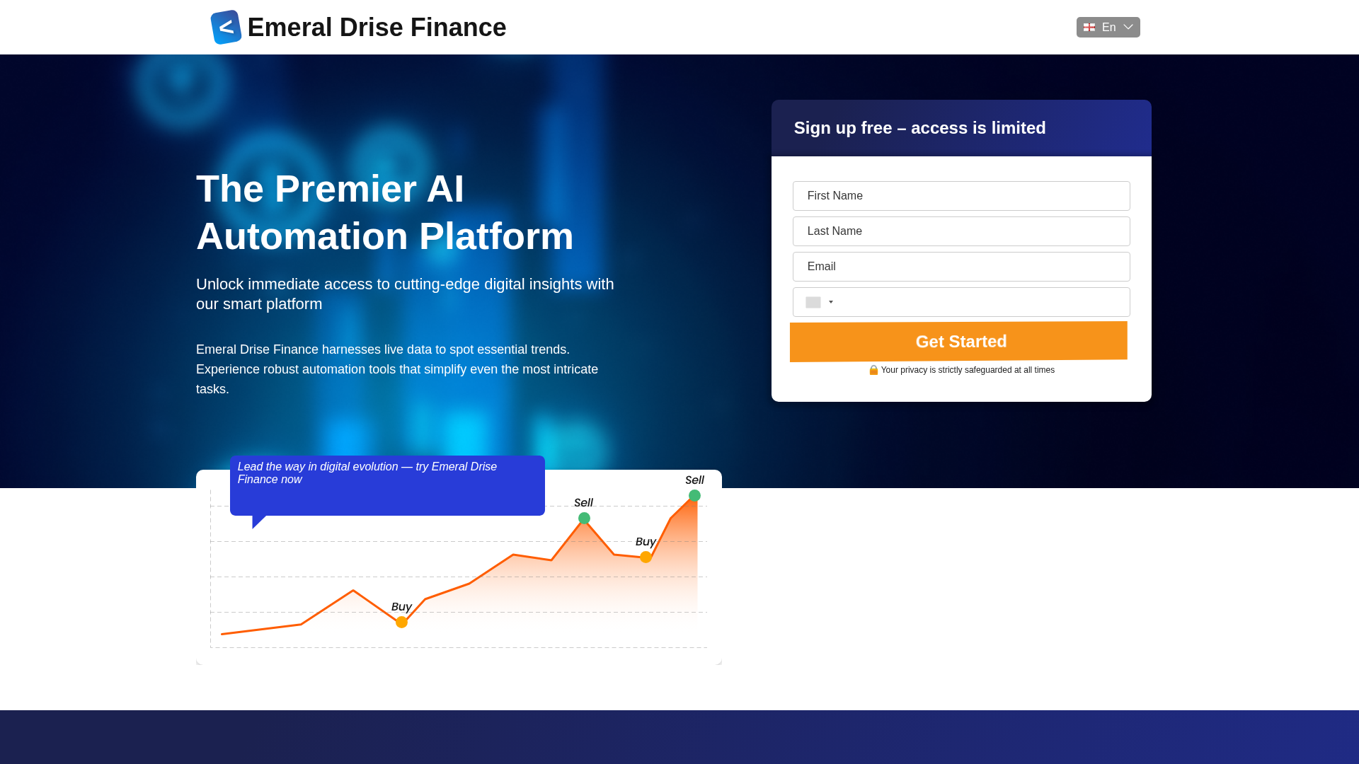 Screenshot of emeraldrisefinance.cc