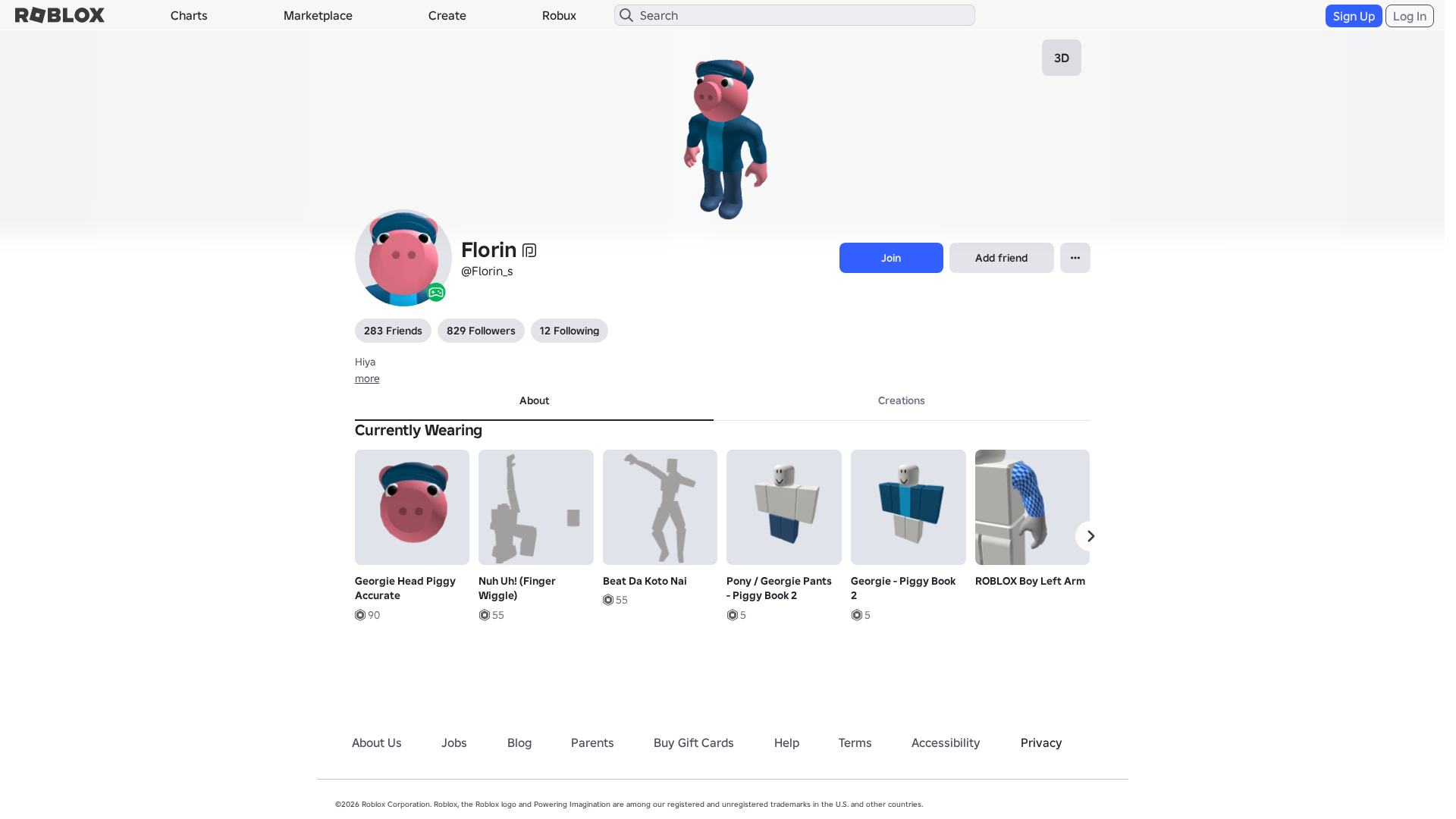 Screenshot of www.roblox.com.ml