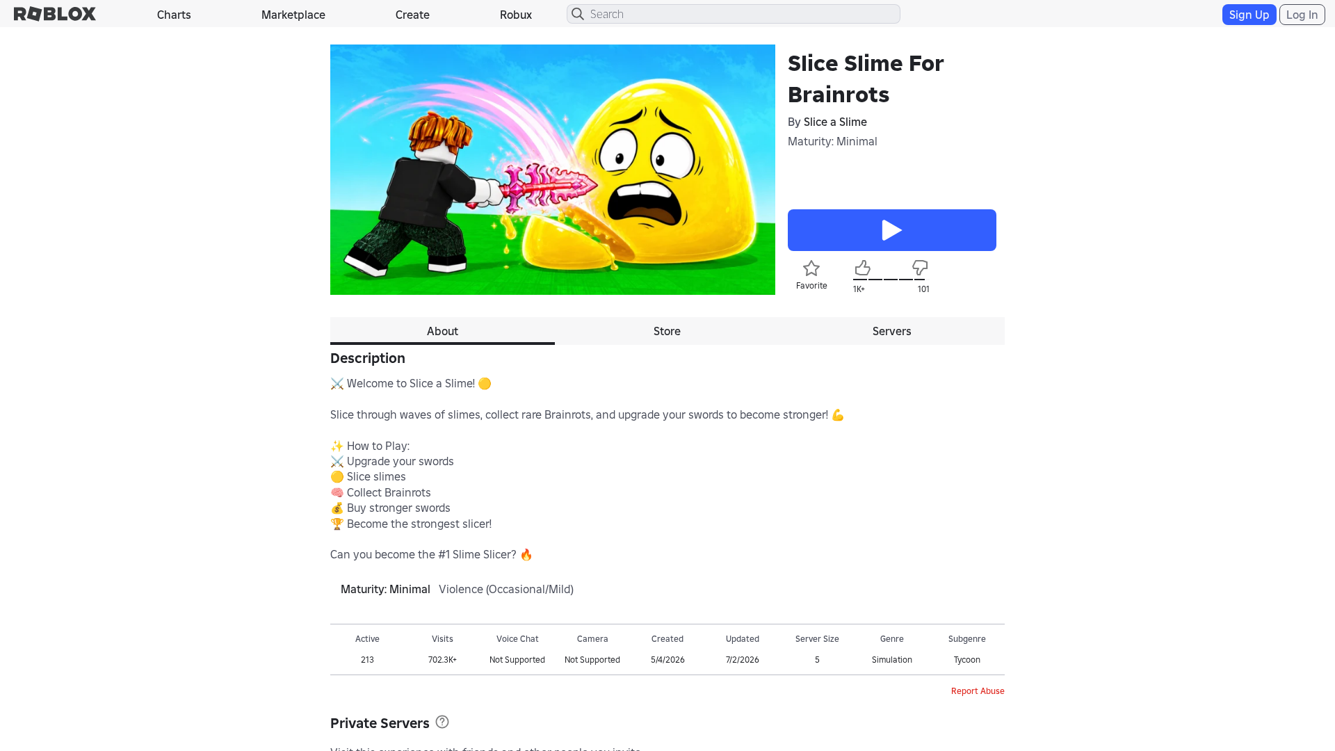 Screenshot of www.roblox.com.bi