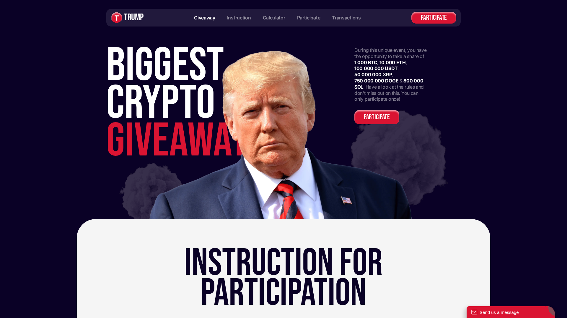 Screenshot of nasa-trump.com