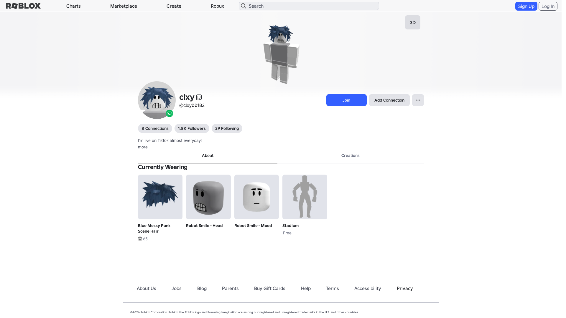 Screenshot of www.roblox.com.ml