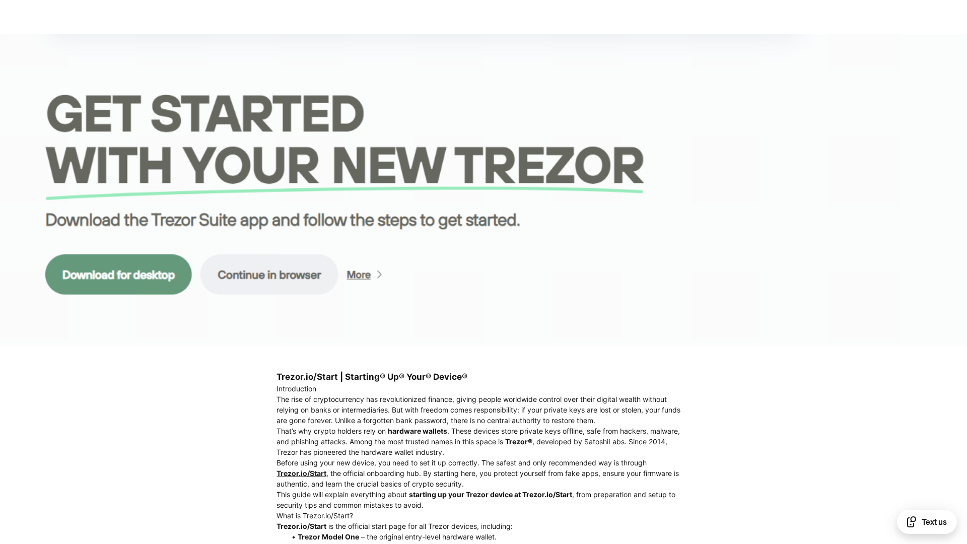 Screenshot of trezor-startt.square.site