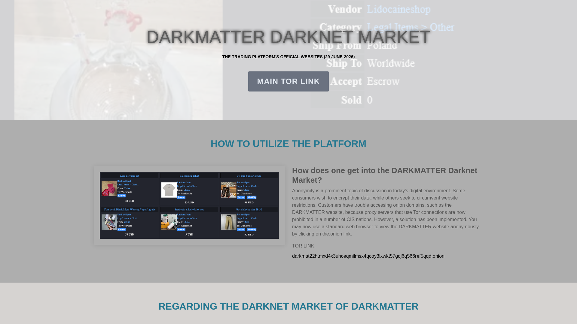 Screenshot of darkmatter-market.nl
