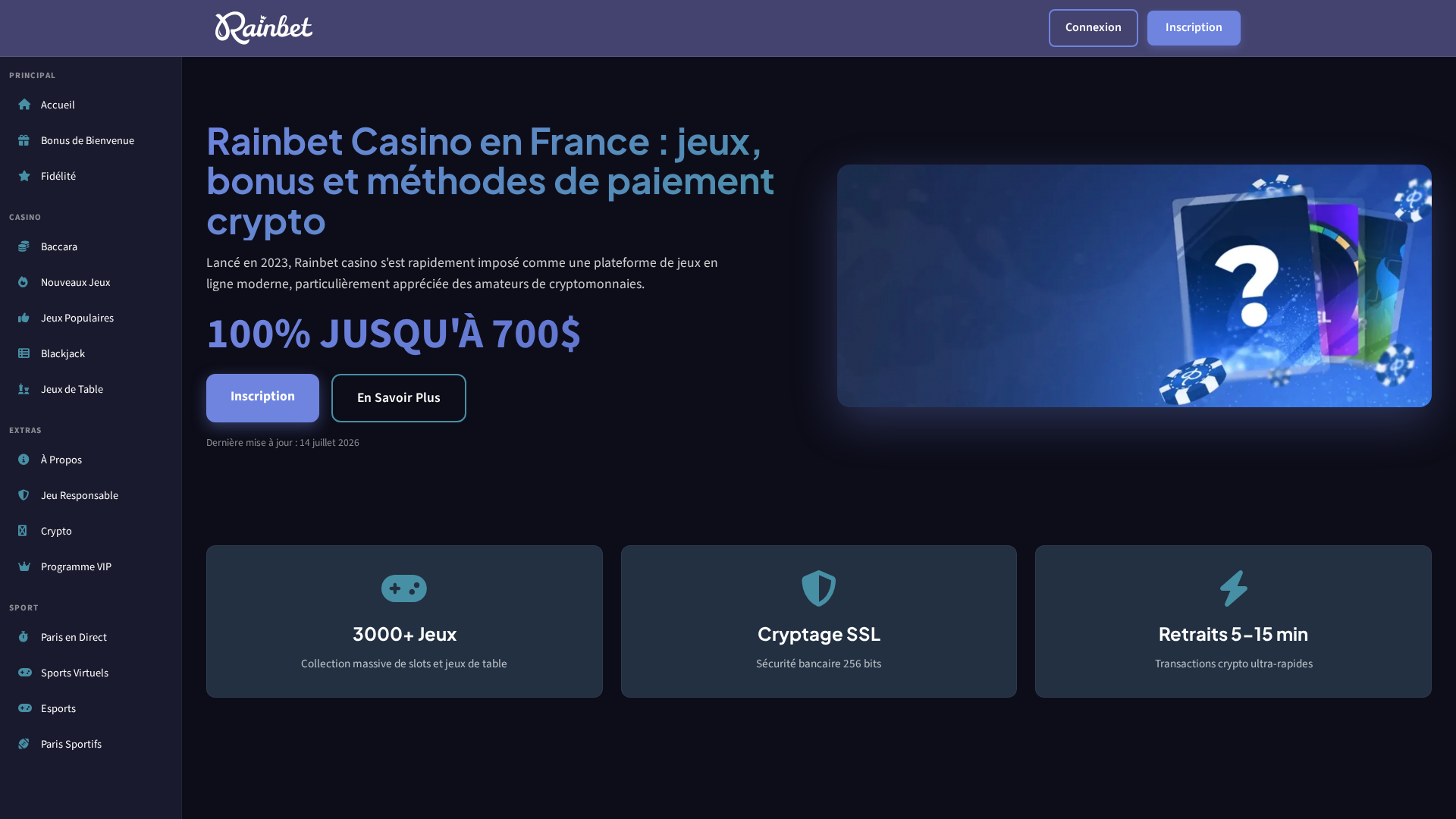 Screenshot of rainbet-fr.fr
