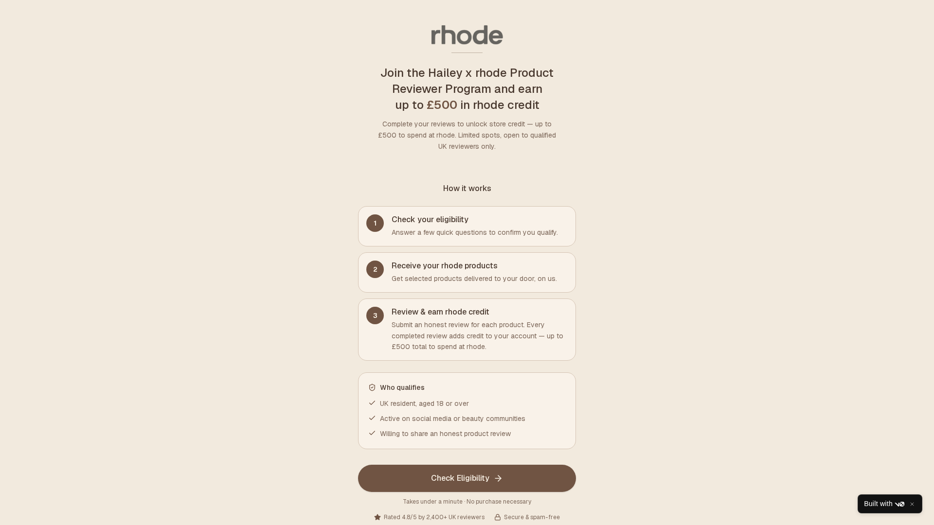 Screenshot of v0-rhode-x-hailey-pr.vercel.app