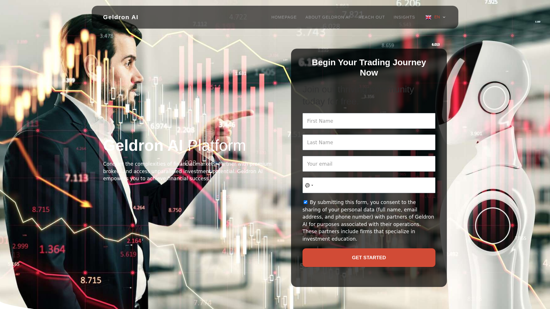 Screenshot of thegeldronai.com