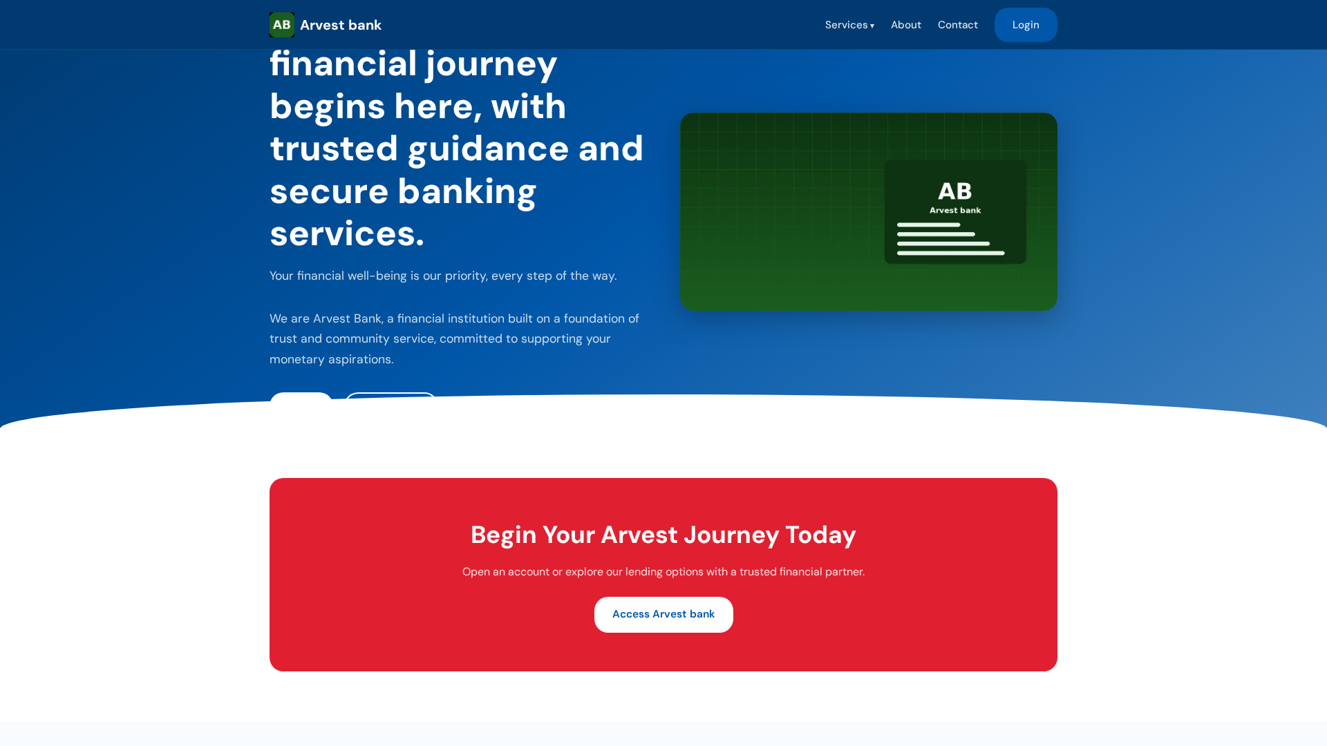 Screenshot of arvestb.org