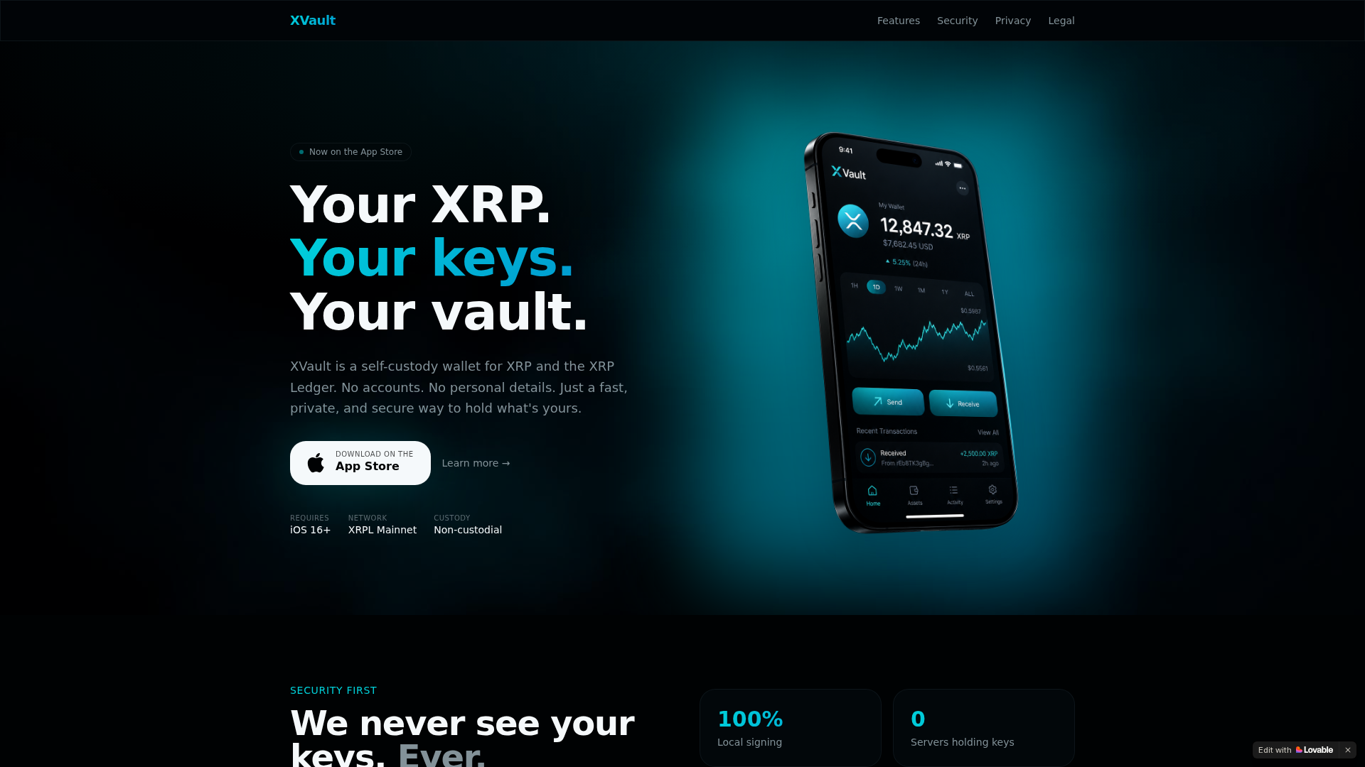 Screenshot of getxrpvault.com