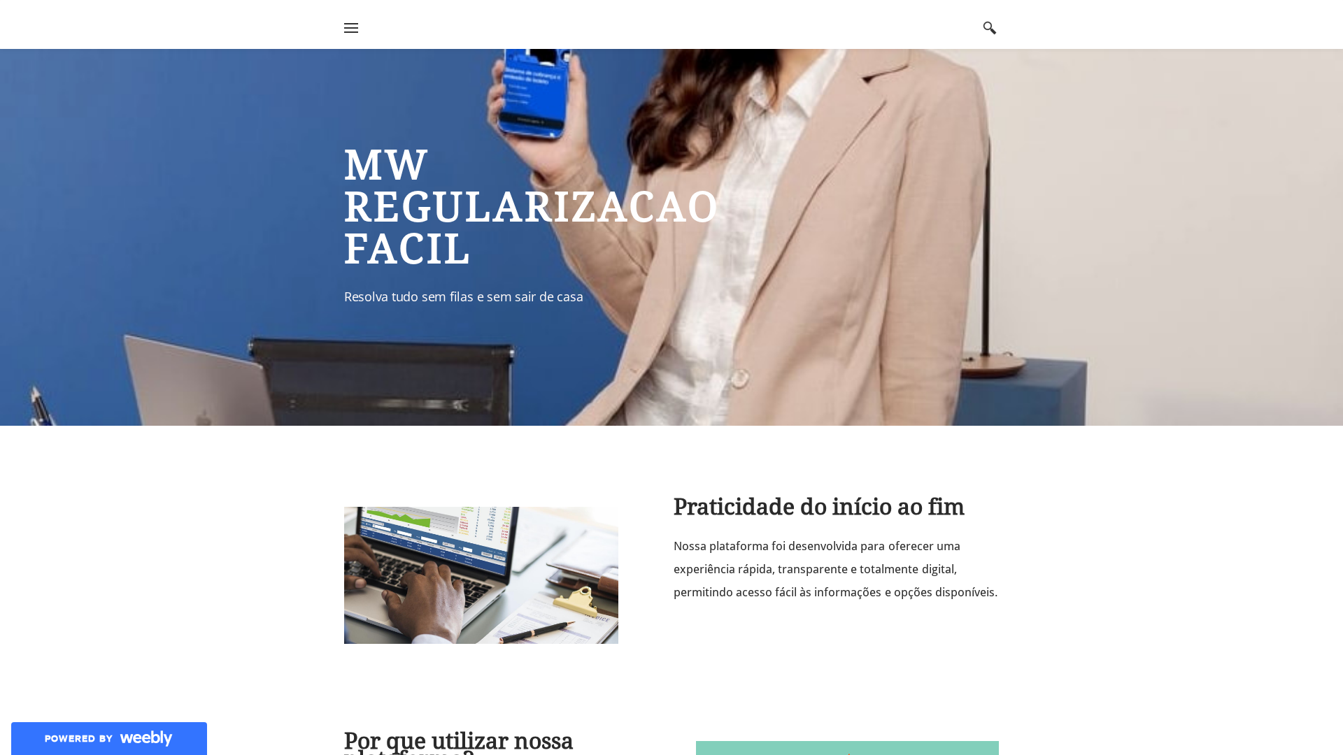 Screenshot of mwregularizacaofacil.weebly.com
