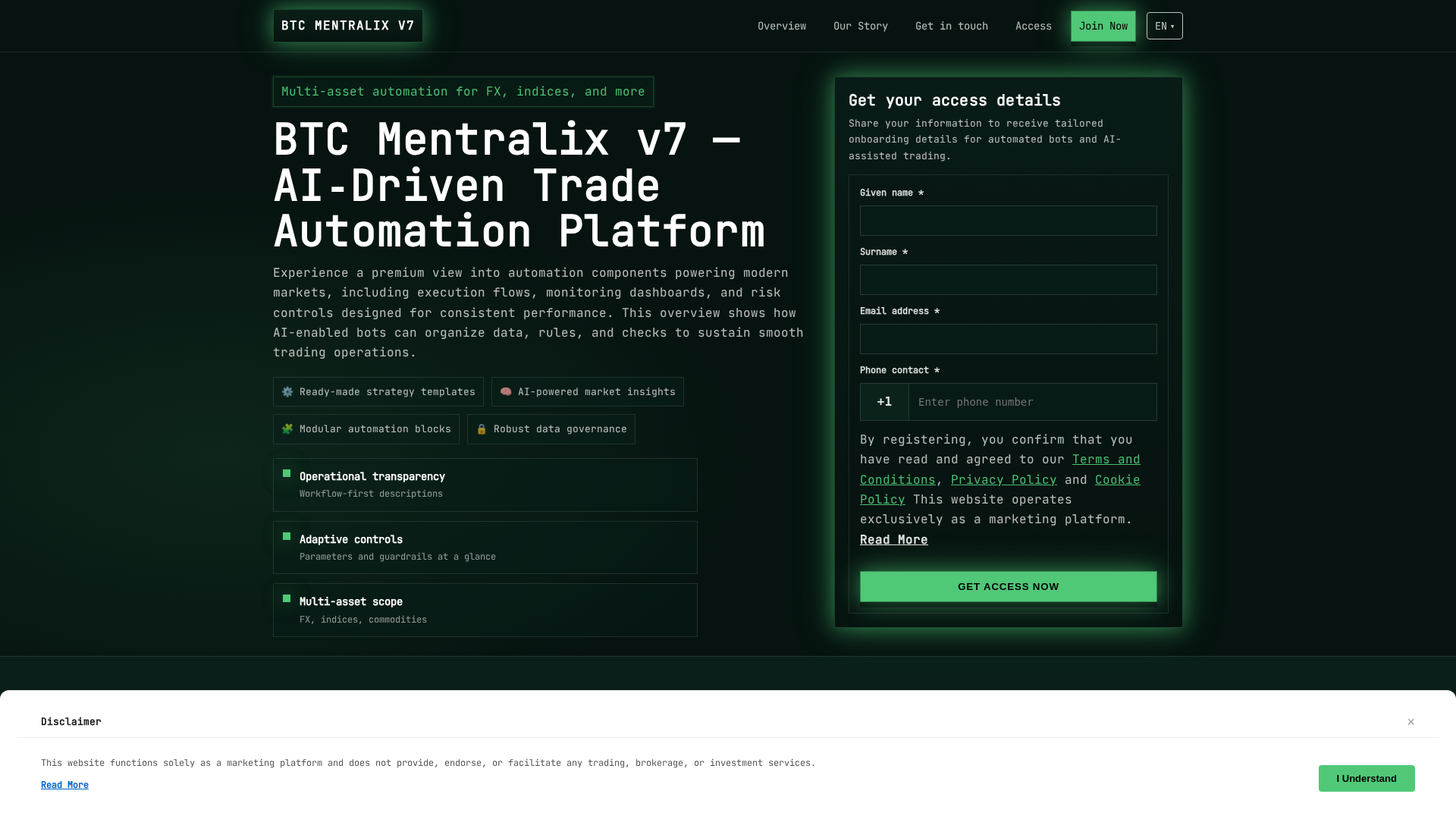 Screenshot of btcmentralixv7.pro