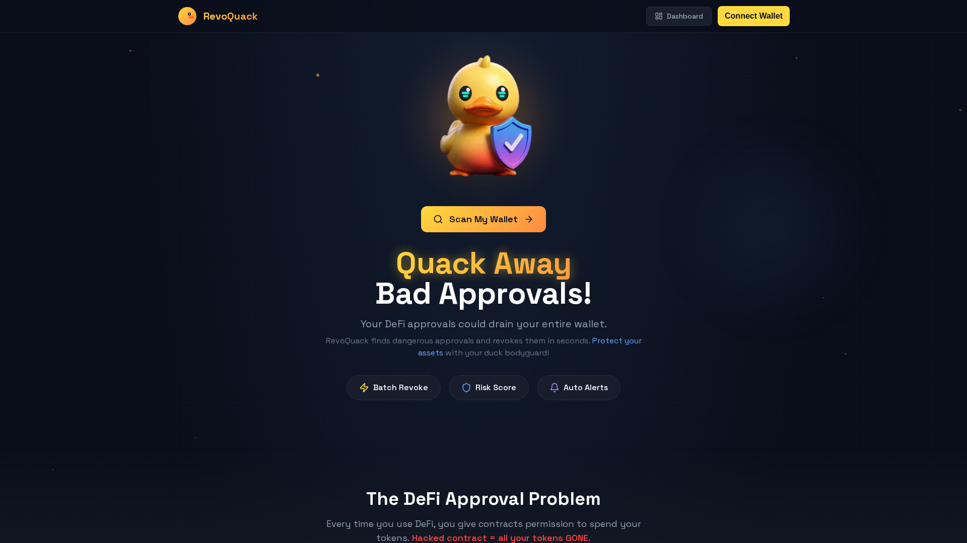 Screenshot of revoquack.com