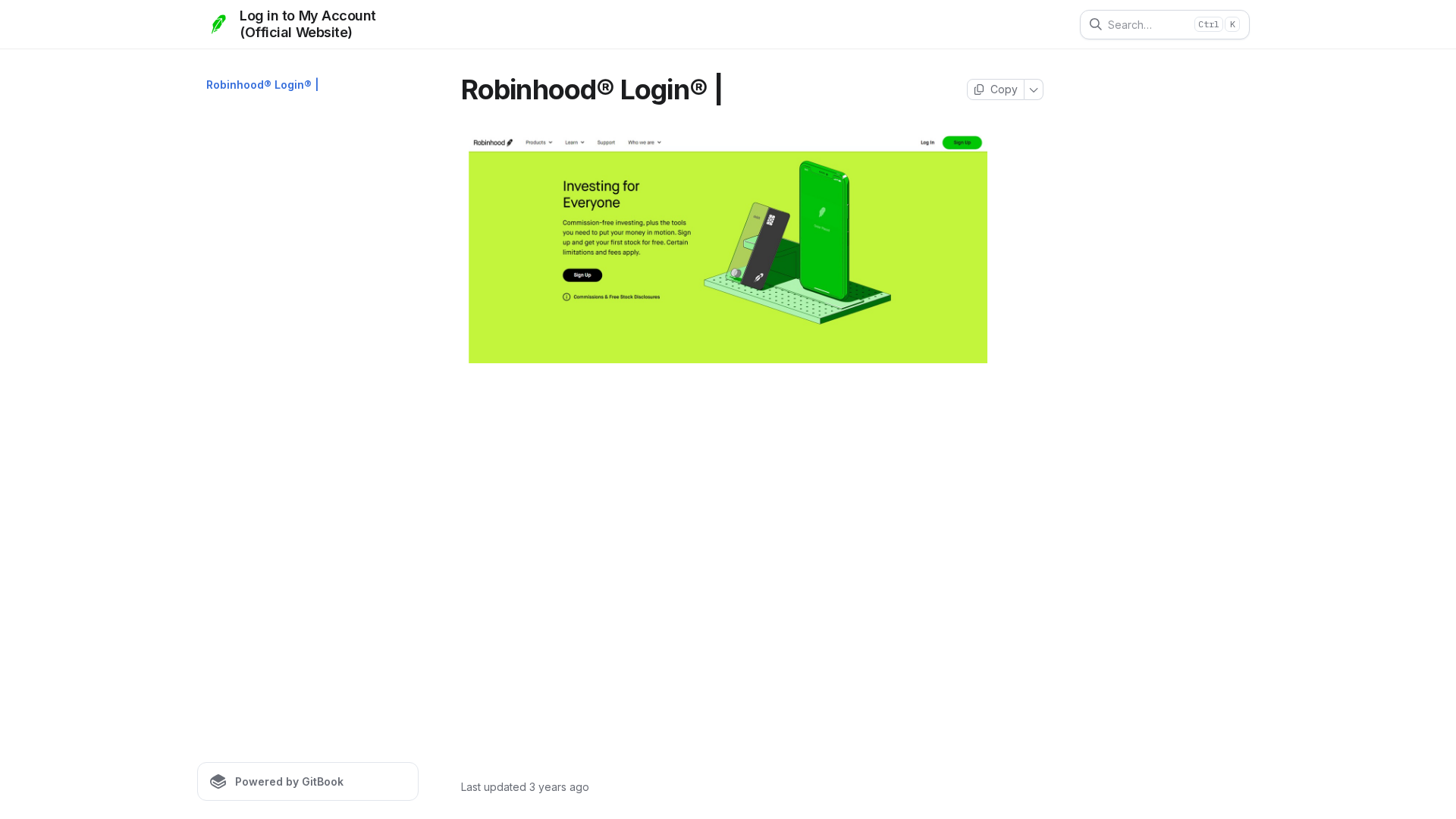 Screenshot of rrrobinhoodlogin.gitbook.io